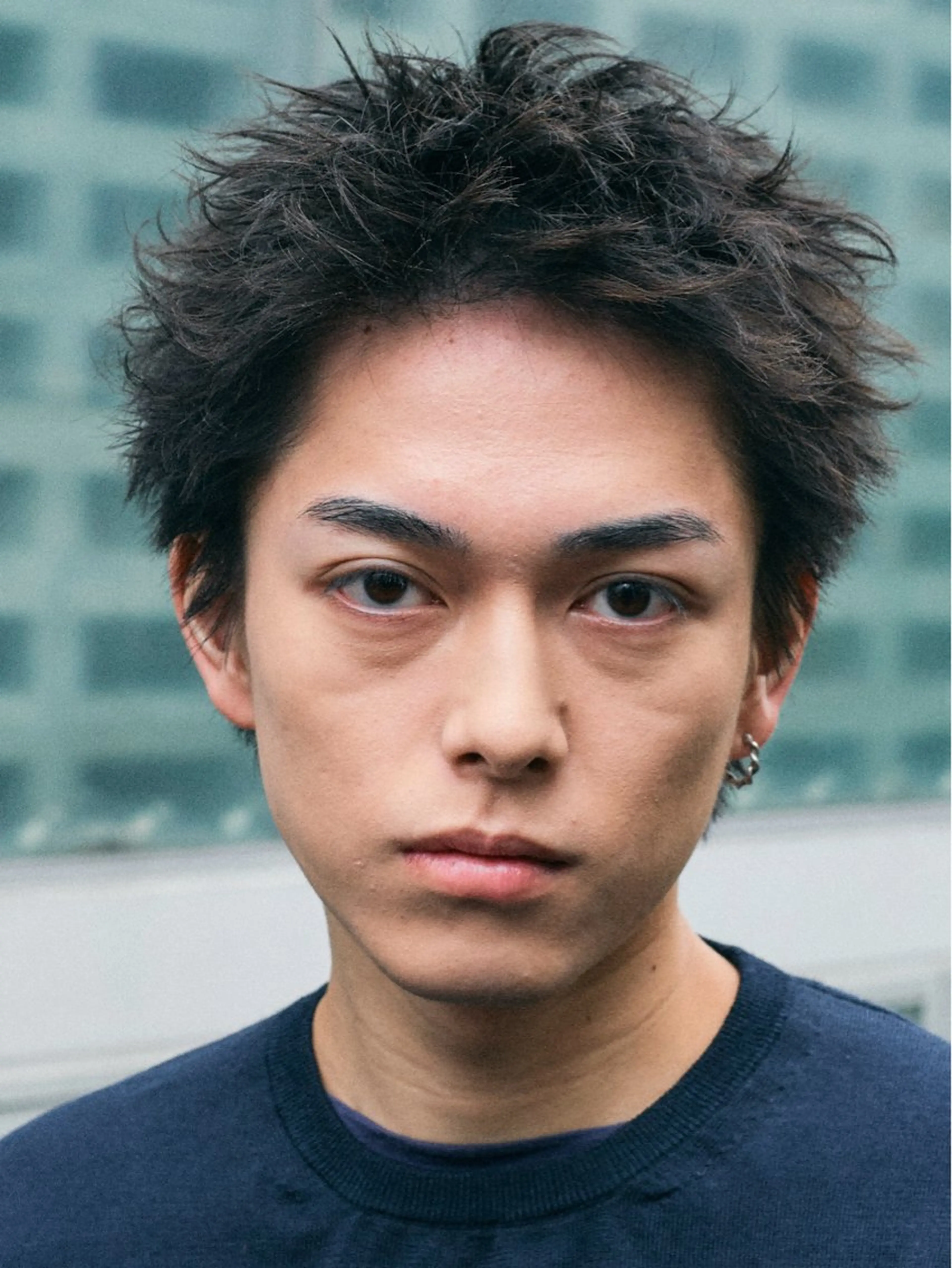 ショート パーマ メンズ アップバング スパイキーショート ショートヘア カット fifth栄所属・メンズパーマ 名古屋/水谷颯のヘアスタイル