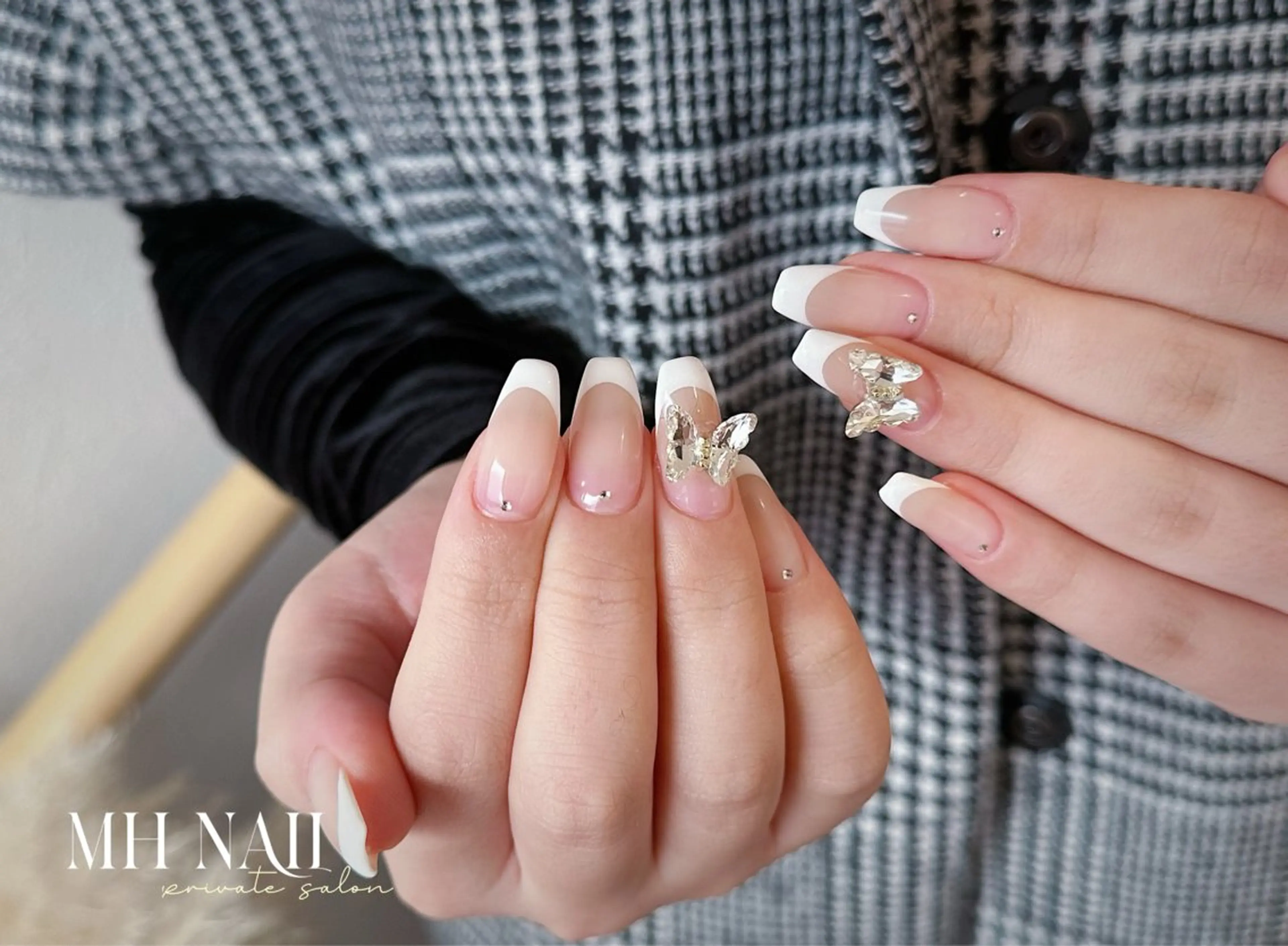 ネイル フレンチネイル グラデーション ハンドネイル MH Nailのネイルデザイン