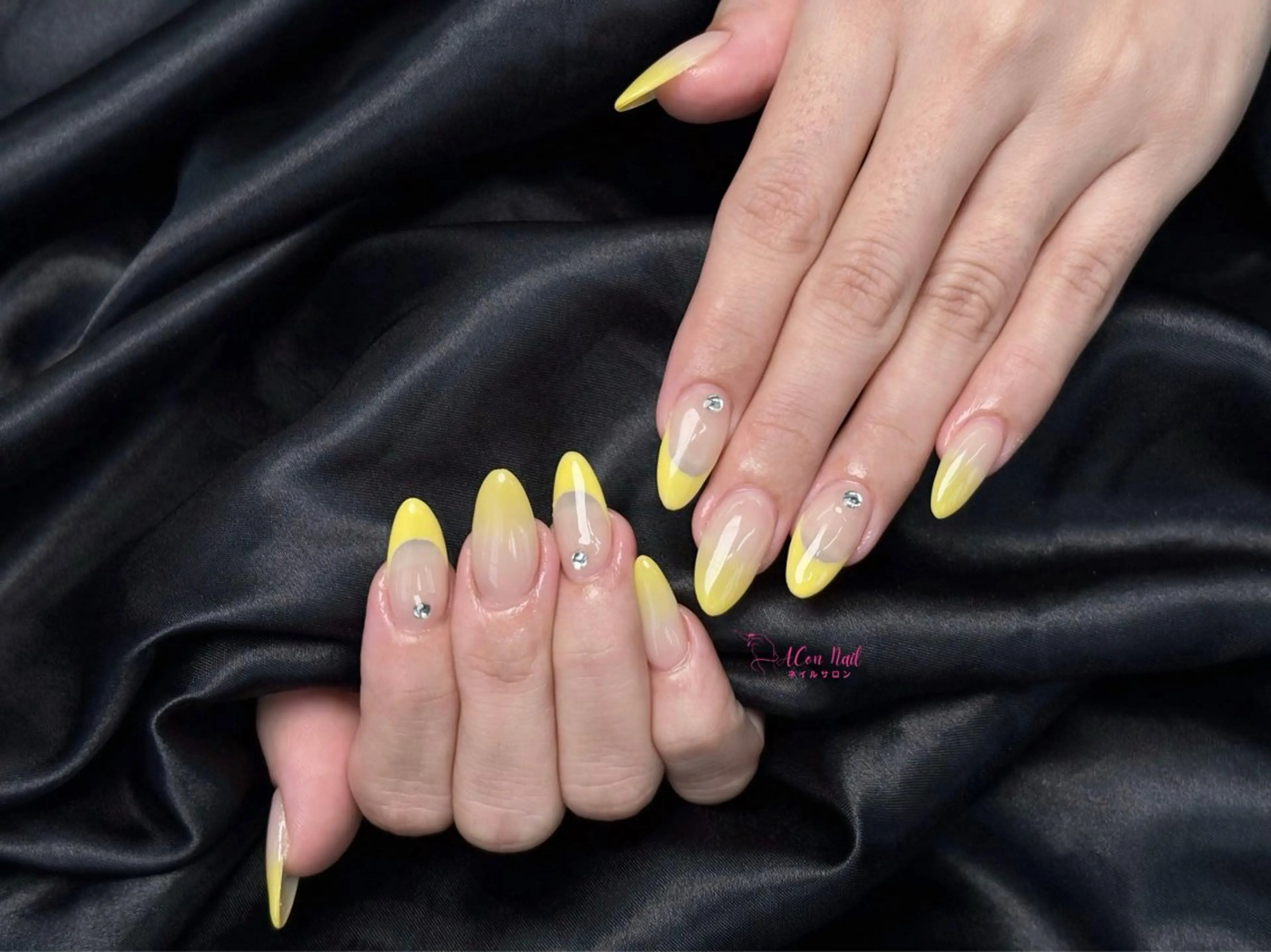 ネイル 桜ネイル 長さ出し フラワーネイル フレンチネイル ジェルネイル ハンドネイル AConNailSalon所属・ACon NailSalonのネイルデザイン