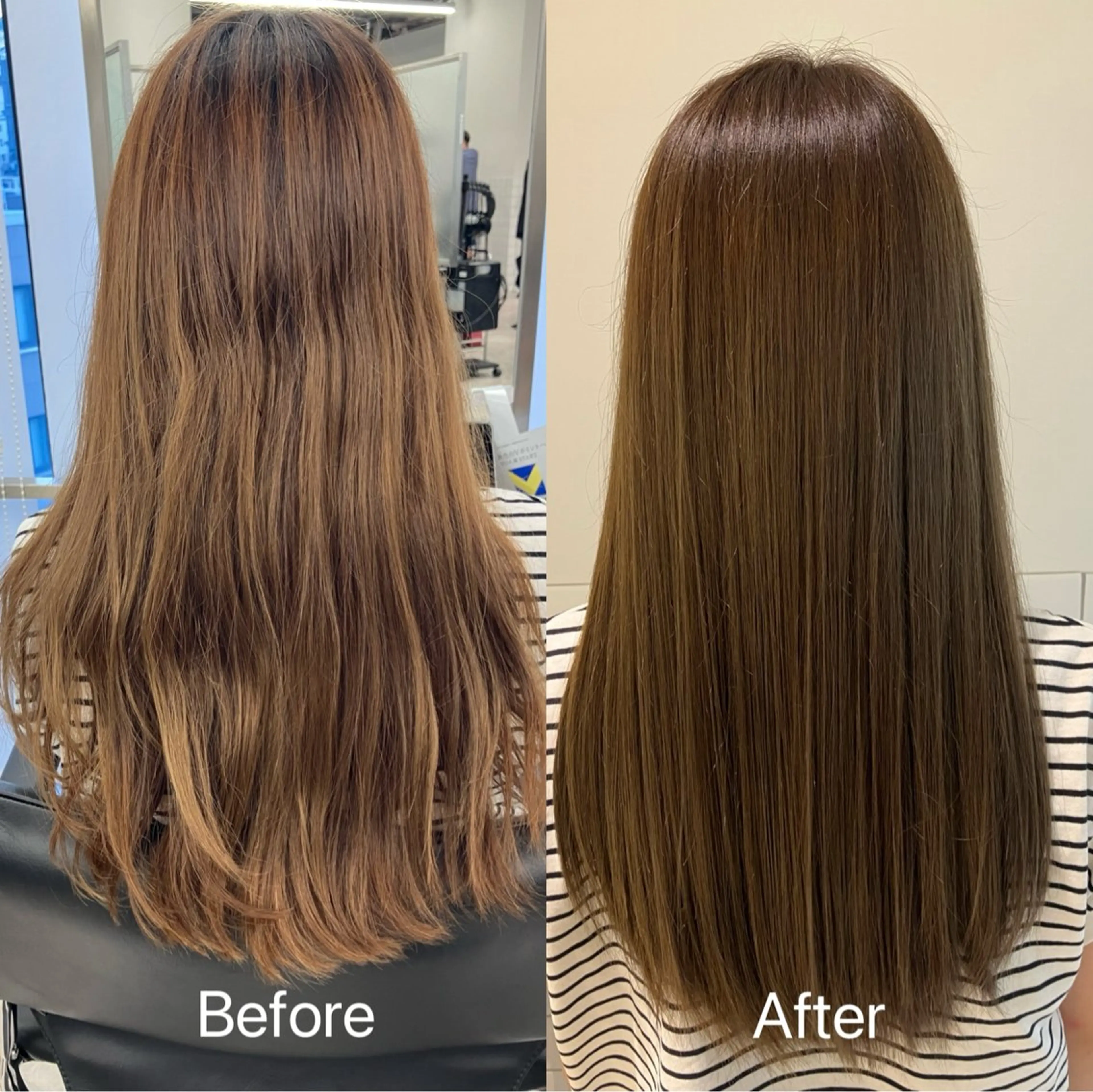 ロング カラー くせ毛 髪質改善 ロング 縮毛矯正 トリートメント GOTODAY シェアサロン梅田NU茶屋町店所属・髪質改善/艶カラー 縮毛矯正/みほのヘアスタイル