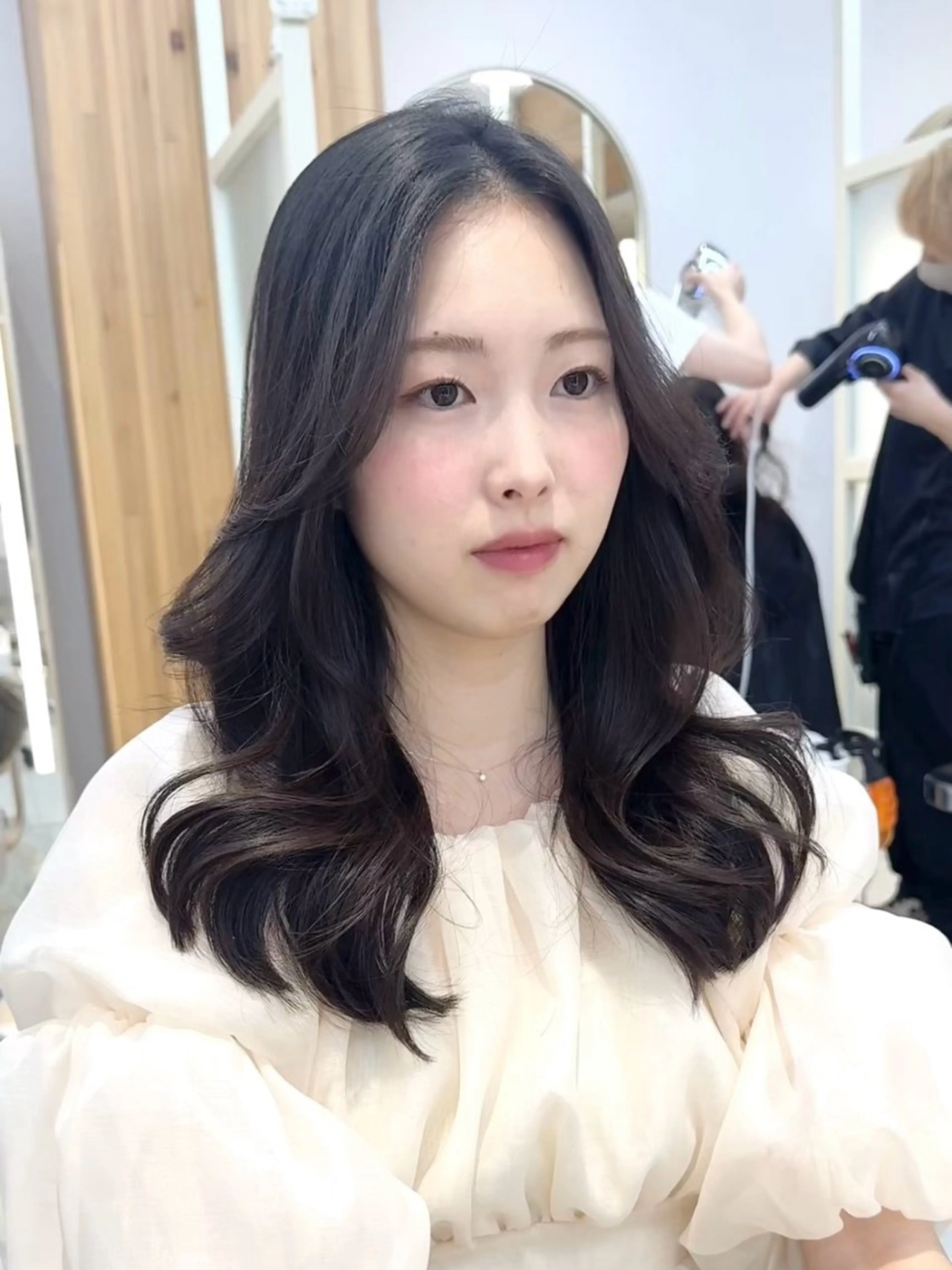セミロング カット ヘアカラー トリートメント 韓国くびれレイヤー 🇰🇷はづきのヘアスタイル