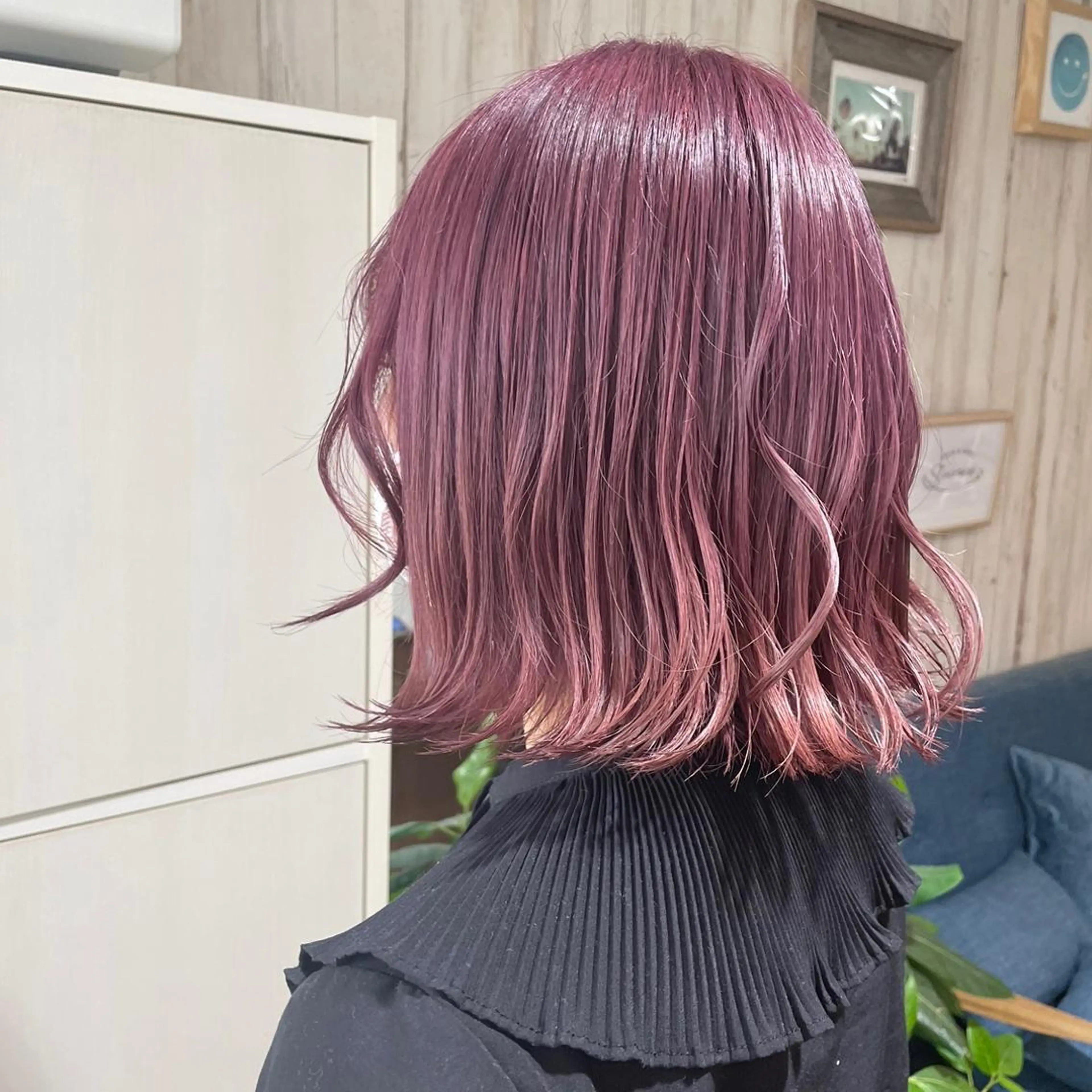 ミディアム ピンクラベンダー ヘアカラー soyon心斎橋所属・♡透明感/艶カラー/ M a I ♡のヘアスタイル