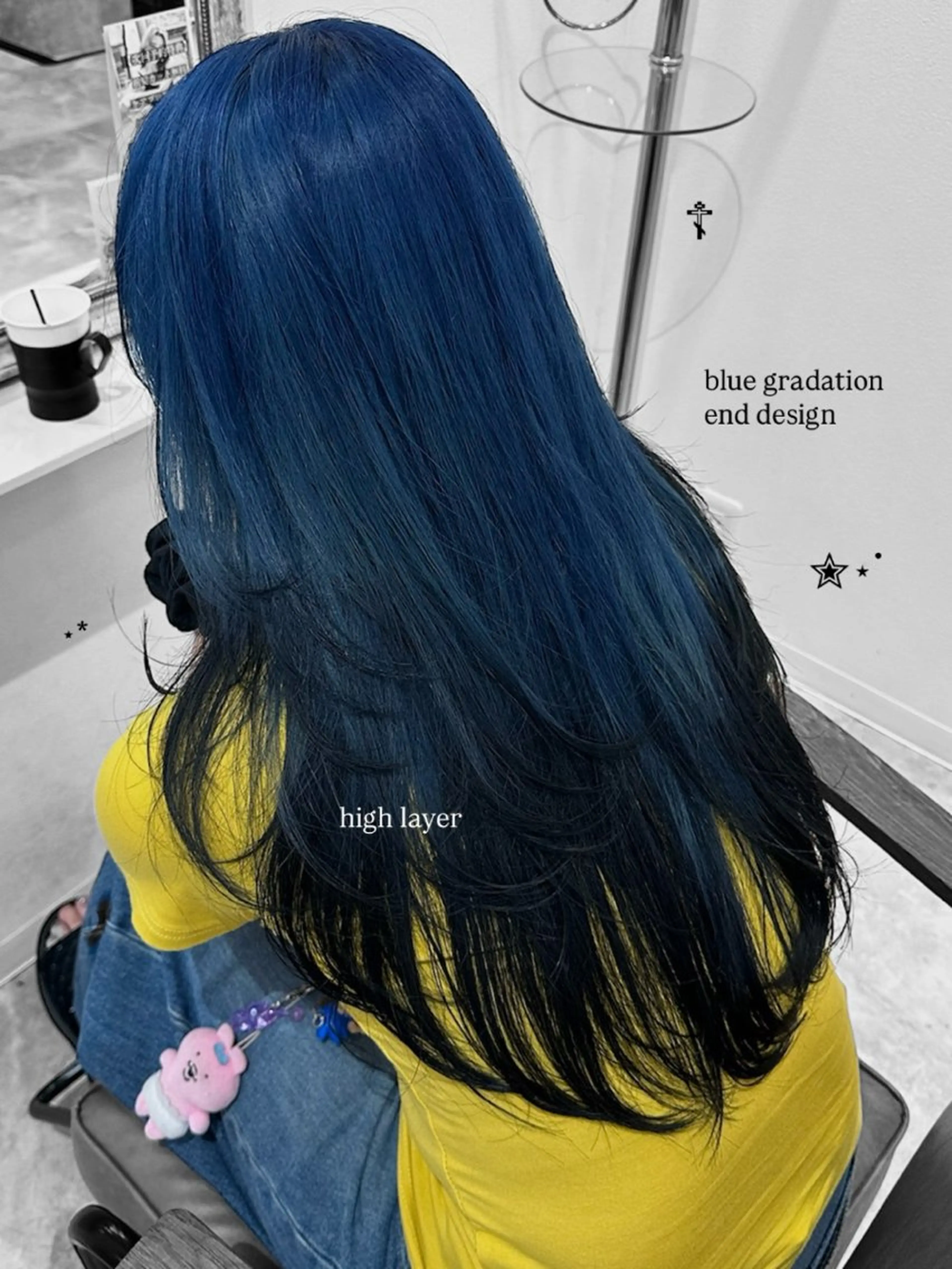 ロング カラー ヘアカラー トリートメント ura/デザイン/ ハイトーン/個性派のヘアスタイル