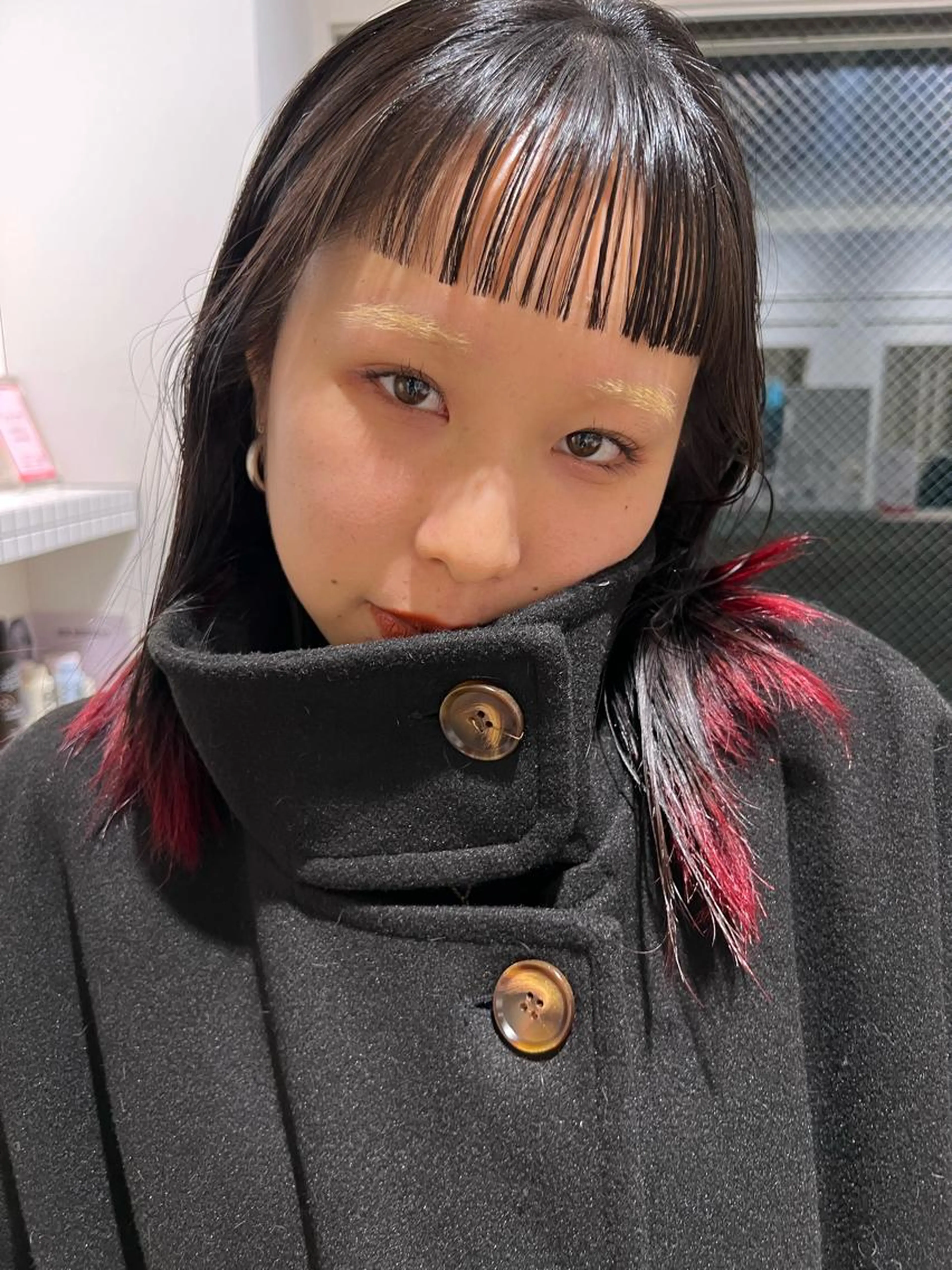 ワンポイントブリーチの写真