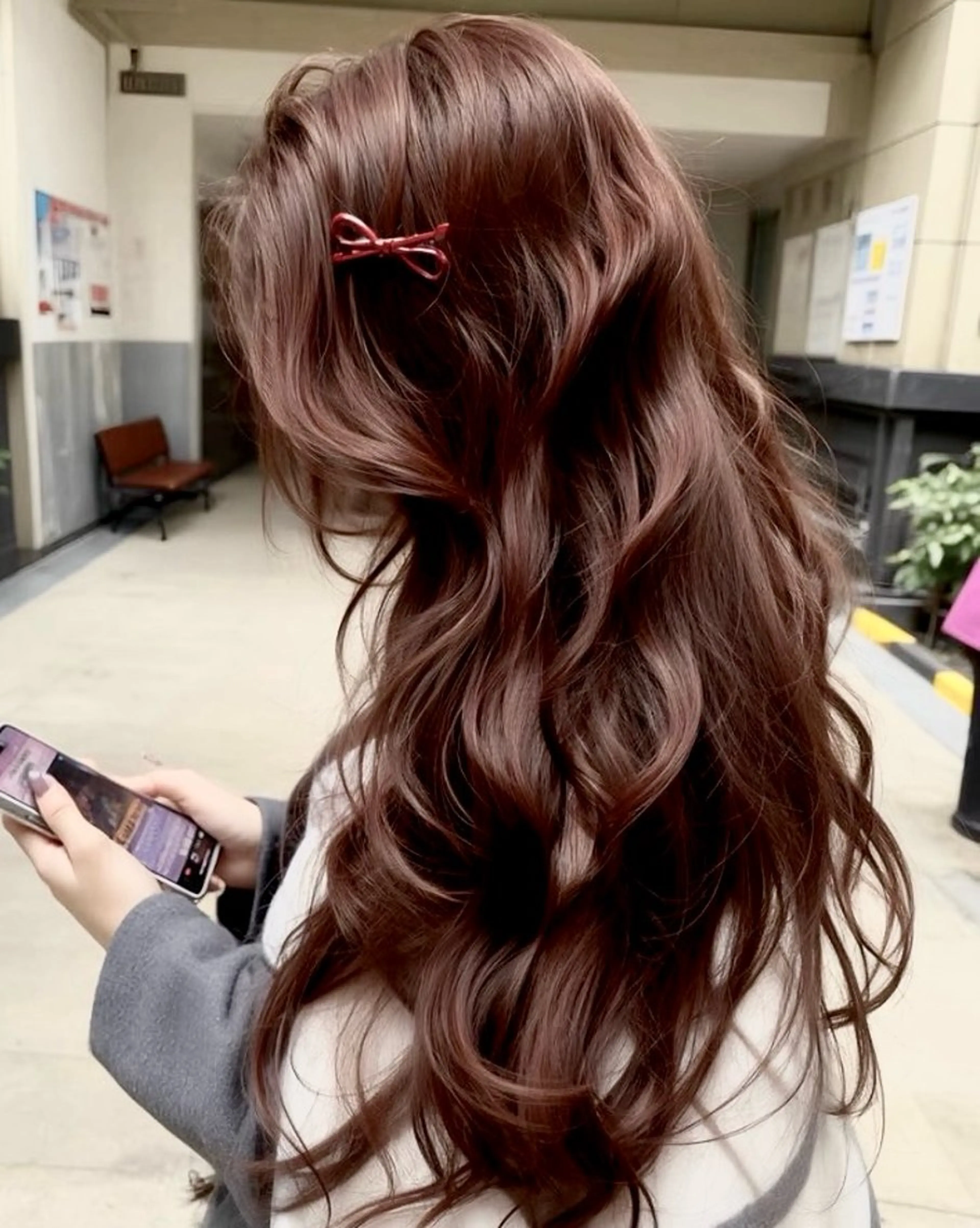 ロング カラー カット ヘアカラー トリートメント ヘッドスパ 艶モテ韓流ヘア 🤍りんのヘアスタイル