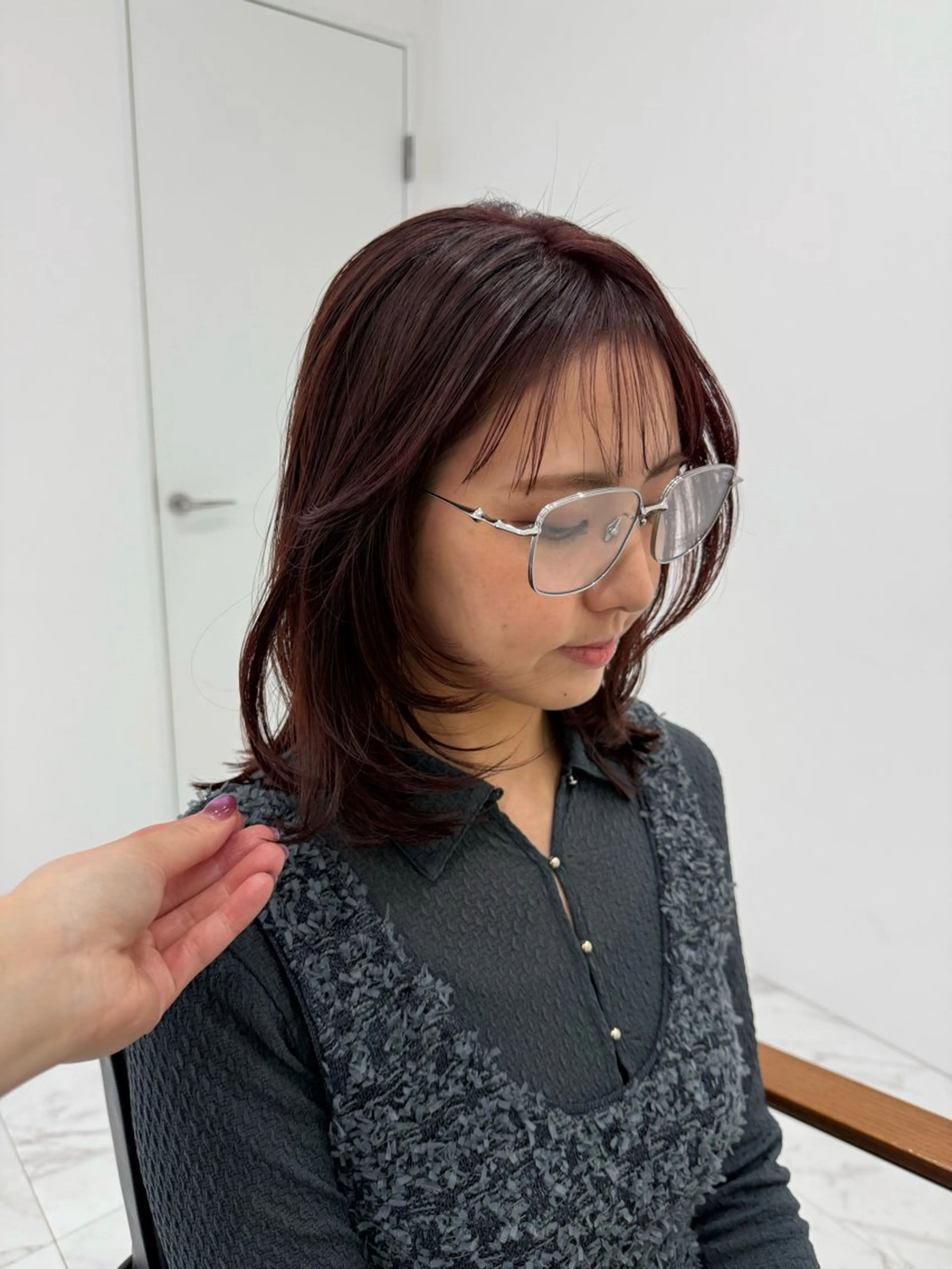 ミディアム 🤍透明感カラー/ レイヤー/SUのヘアスタイル