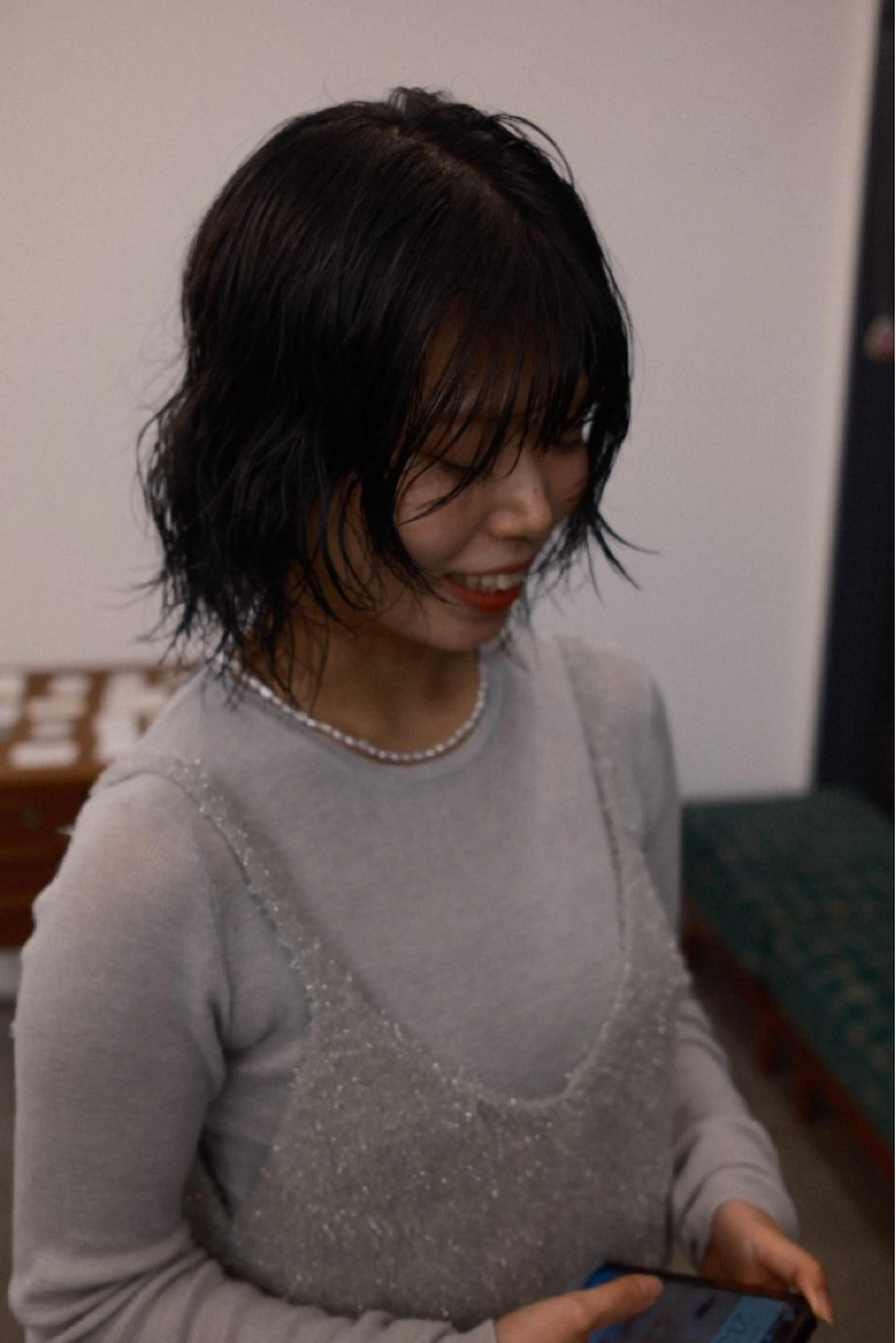 ミディアム ミディアムパーマ ボブ ウルフカット カット パーマ トリートメント 【お洒落パーマ】 Elme　肥塚康汰郎のヘアスタイル