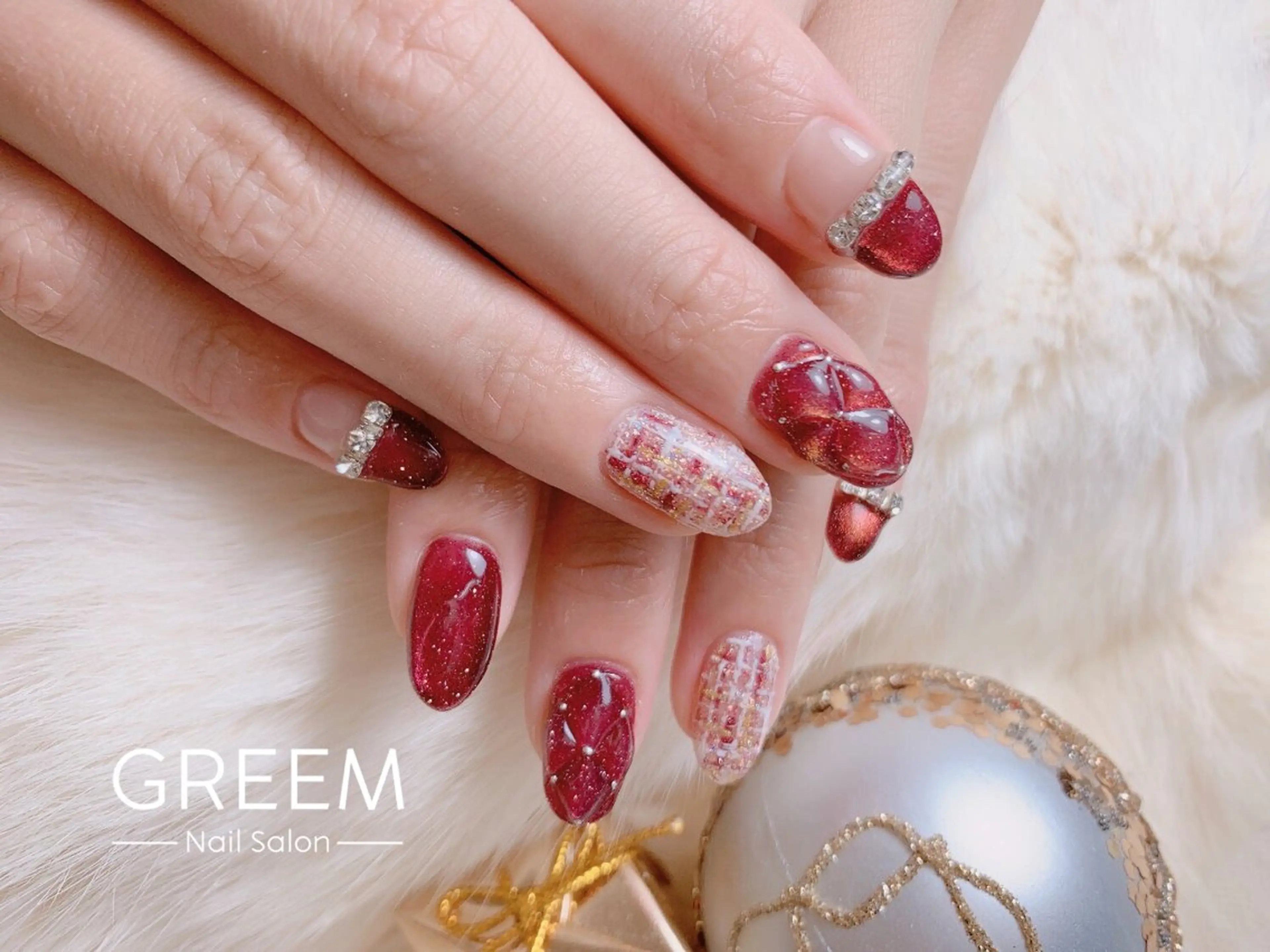 ネイル フラッシュネイル ジェルネイル マグネットネイル ワンカラーネイル パラジェル ハンドネイル GREEM グリームのネイルデザイン