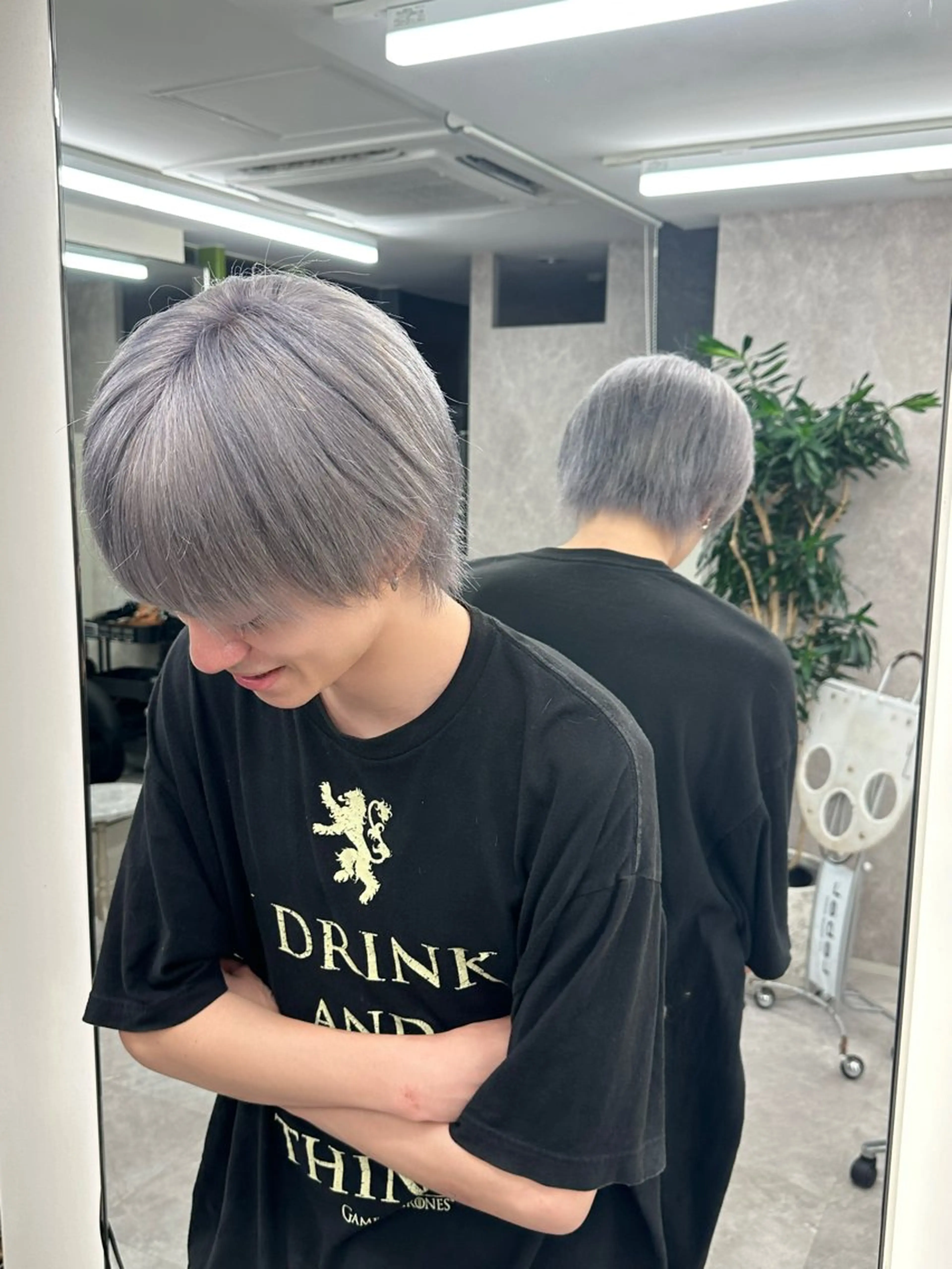 カラー メンズ メンズブリーチ ブリーチ 縮毛矯正/艶カラー /髪質改善/なんばのヘアスタイル