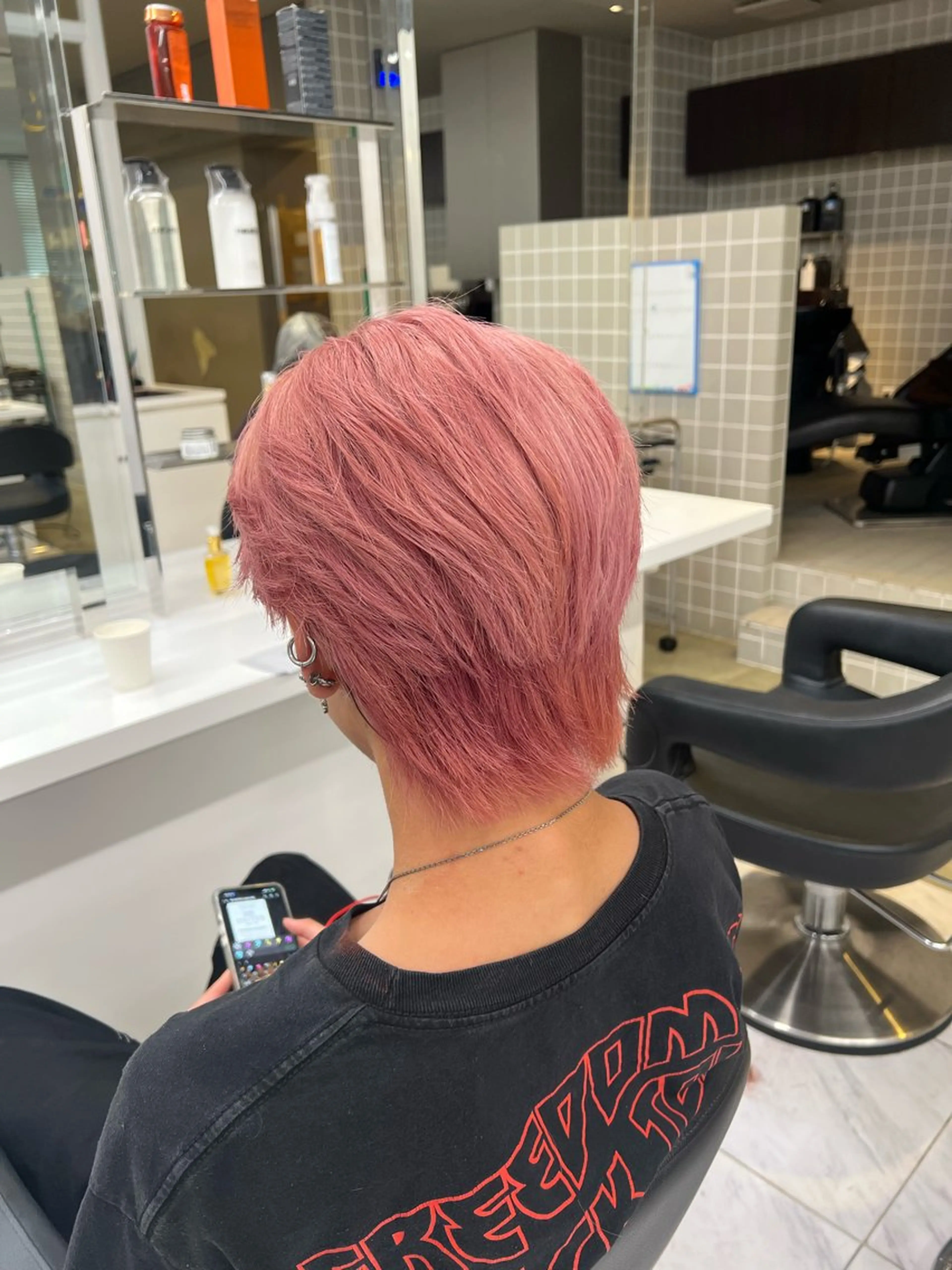 ショート カラー パーマ メンズ ヘアカラー 韓国レイヤーカット /REIのヘアスタイル