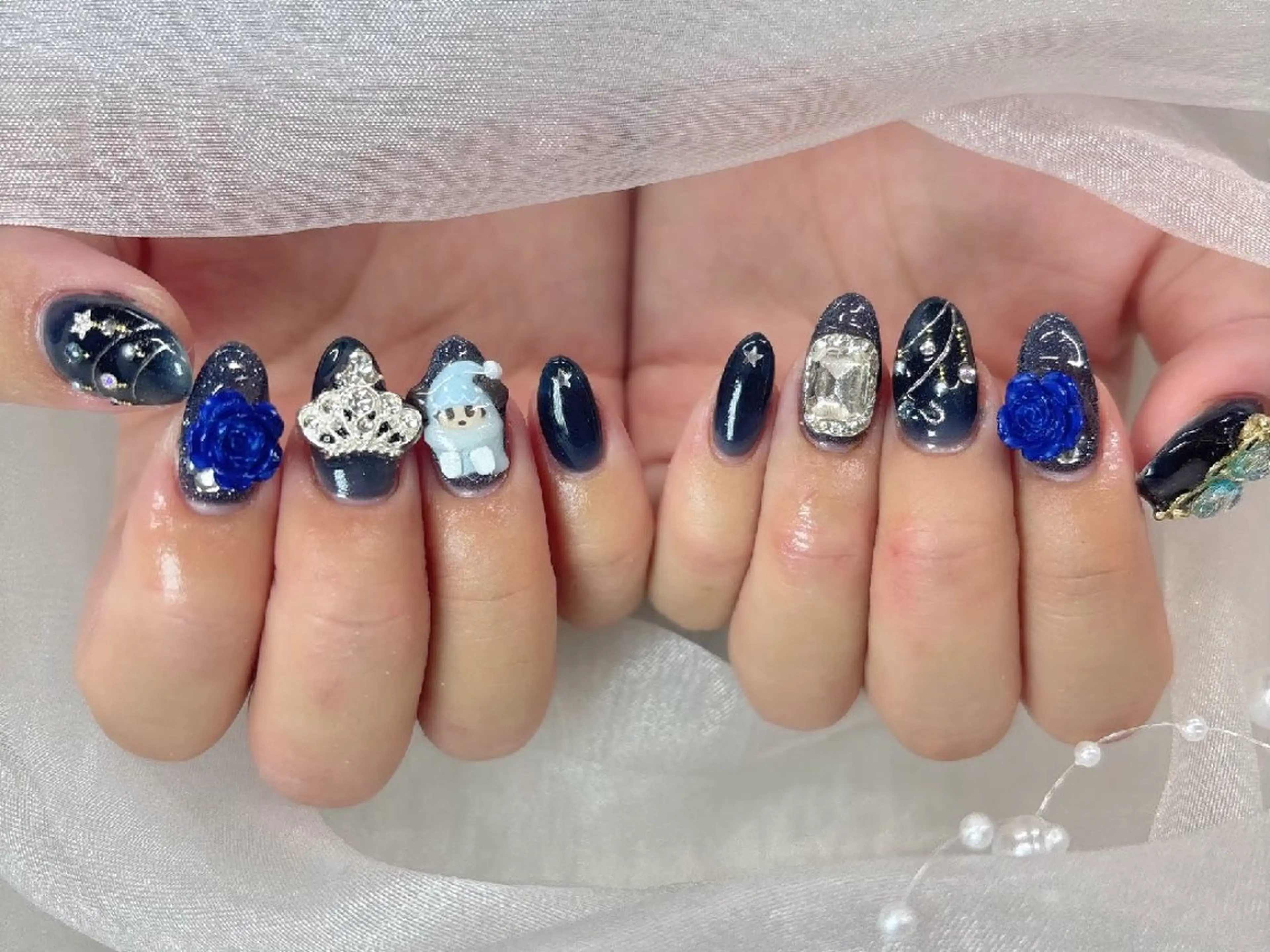 ネイル チークネイル 長さ出し フラッシュネイル フレンチネイル ジェルネイル Chouette Nailのネイルデザイン