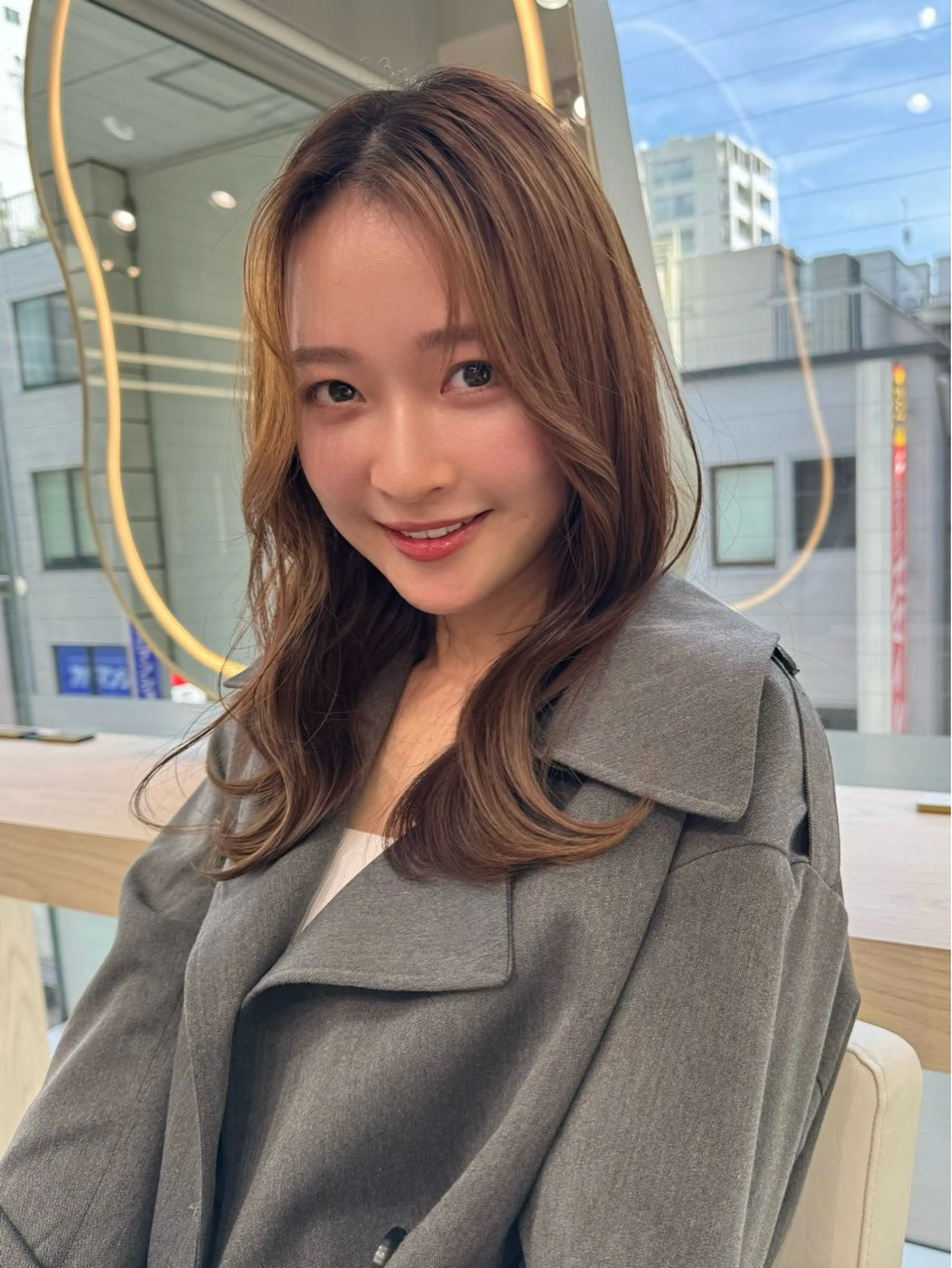 セミロング カット 顔周り🇰🇷韓国 レイヤー/いづみ💞のヘアスタイル