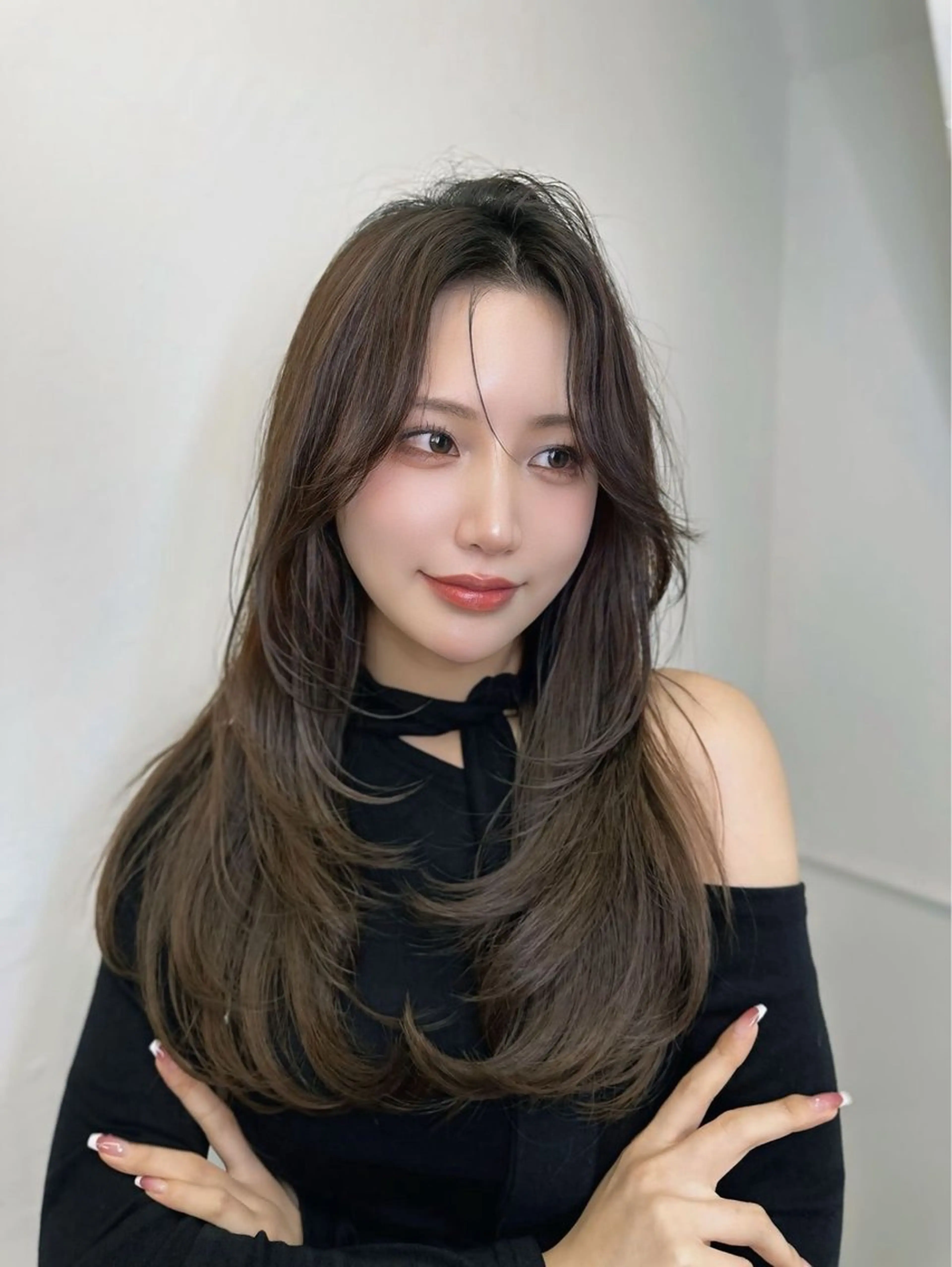 ロング AHNKISM所属・レイヤーカット💎 髪質改善のヘアスタイル