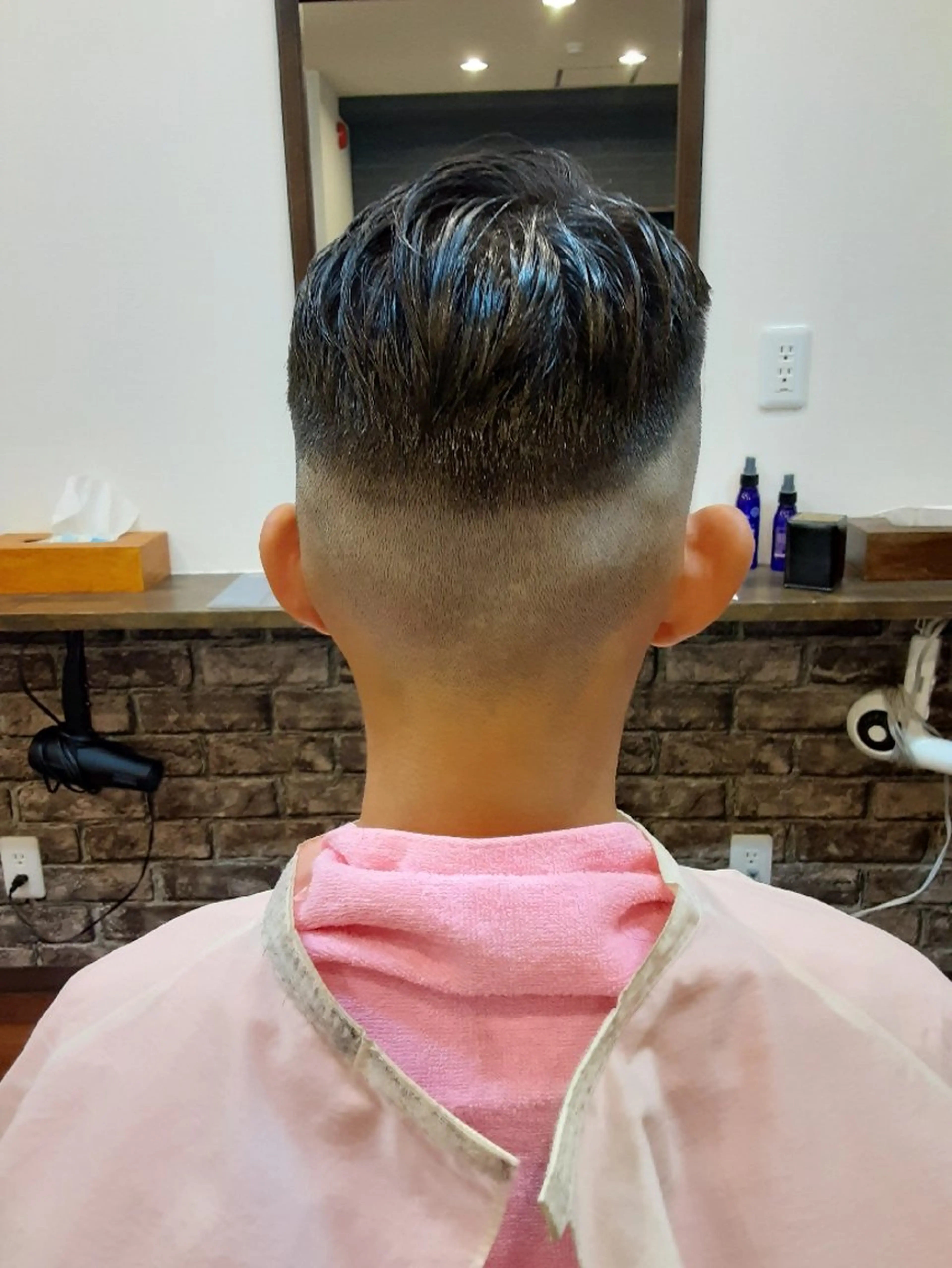 ショート キッズ メンズ フェードカット カット トリートメント ルシア美容室|岸和田 《メンズ歓迎！》山﨑のヘアスタイル