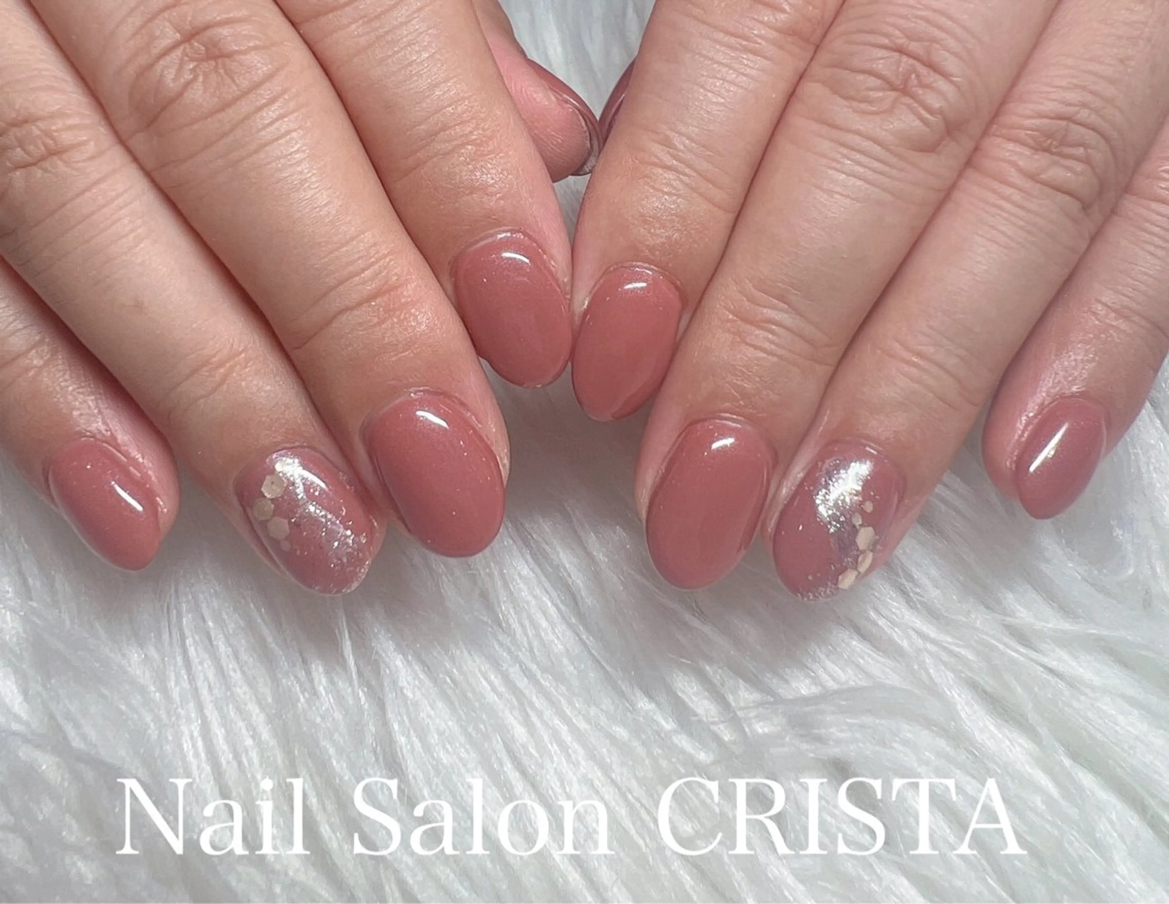 ネイル アートネイル ジェルネイル ラメ(グリッター) パラジェル シルバー ハンドネイル Nail Salon CRISTA所属・CRISTA chikakoのネイルデザイン