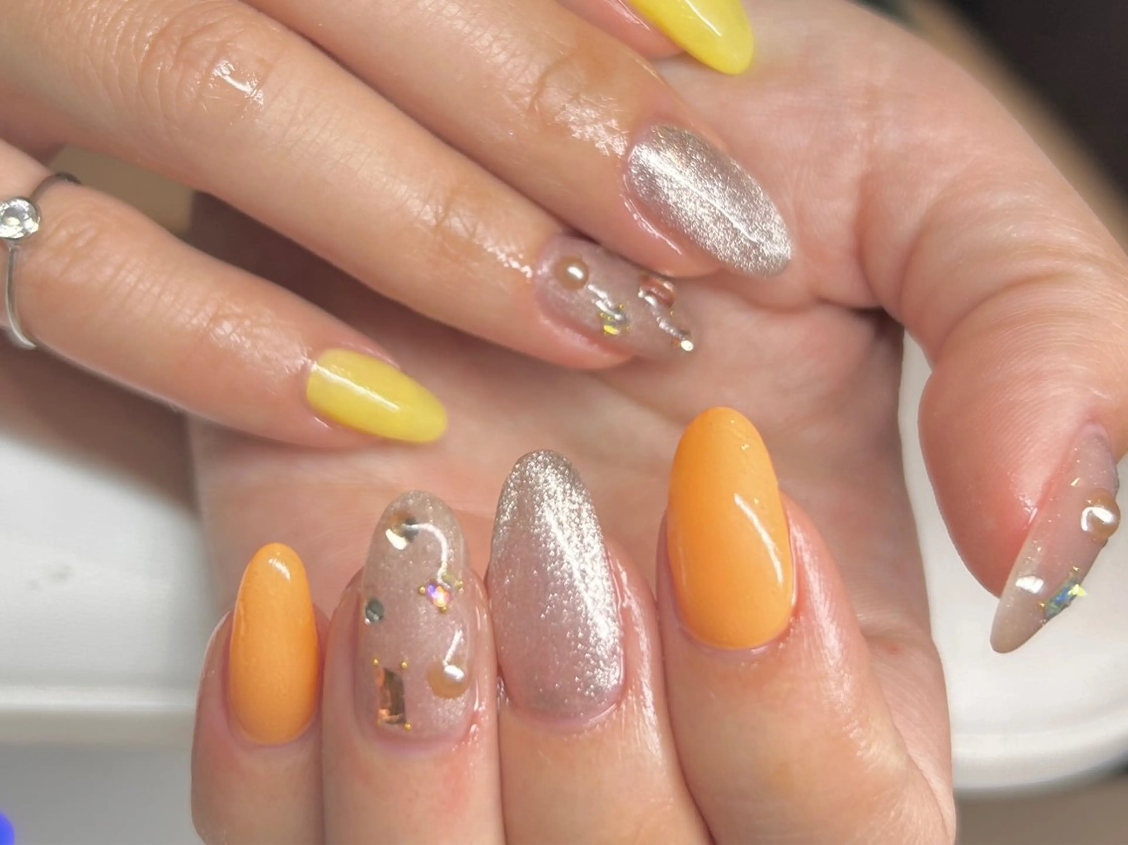 ネイル 長さ出し 持ち込み 春ネイル ハンドネイル N.style所属・Ｎ. styleのネイルデザイン