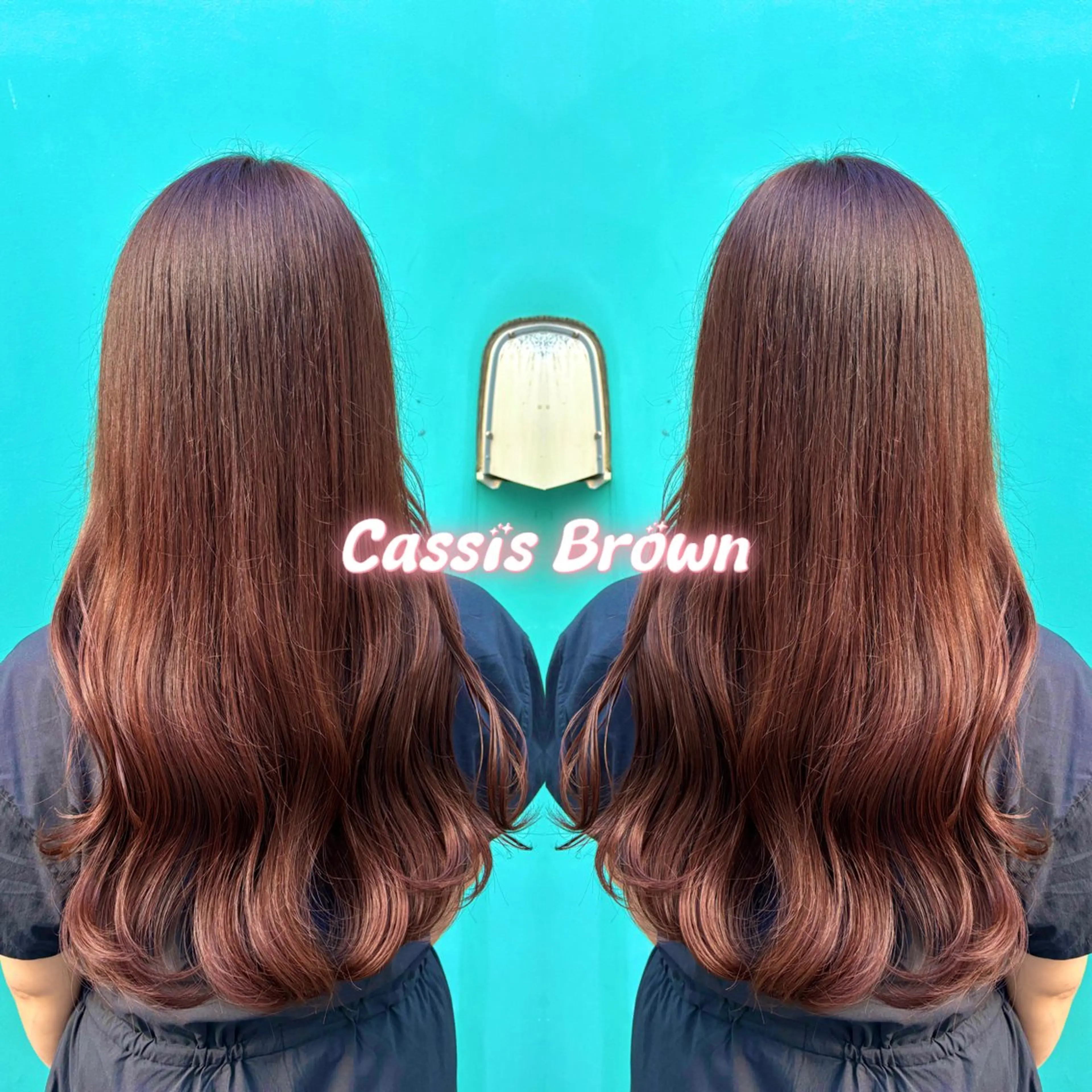 ロング カラー ブラウンカラー カシス ヘアカラー トリートメント 🌼ピンク/レッド/ アレンジ/Mei🌼のヘアスタイル