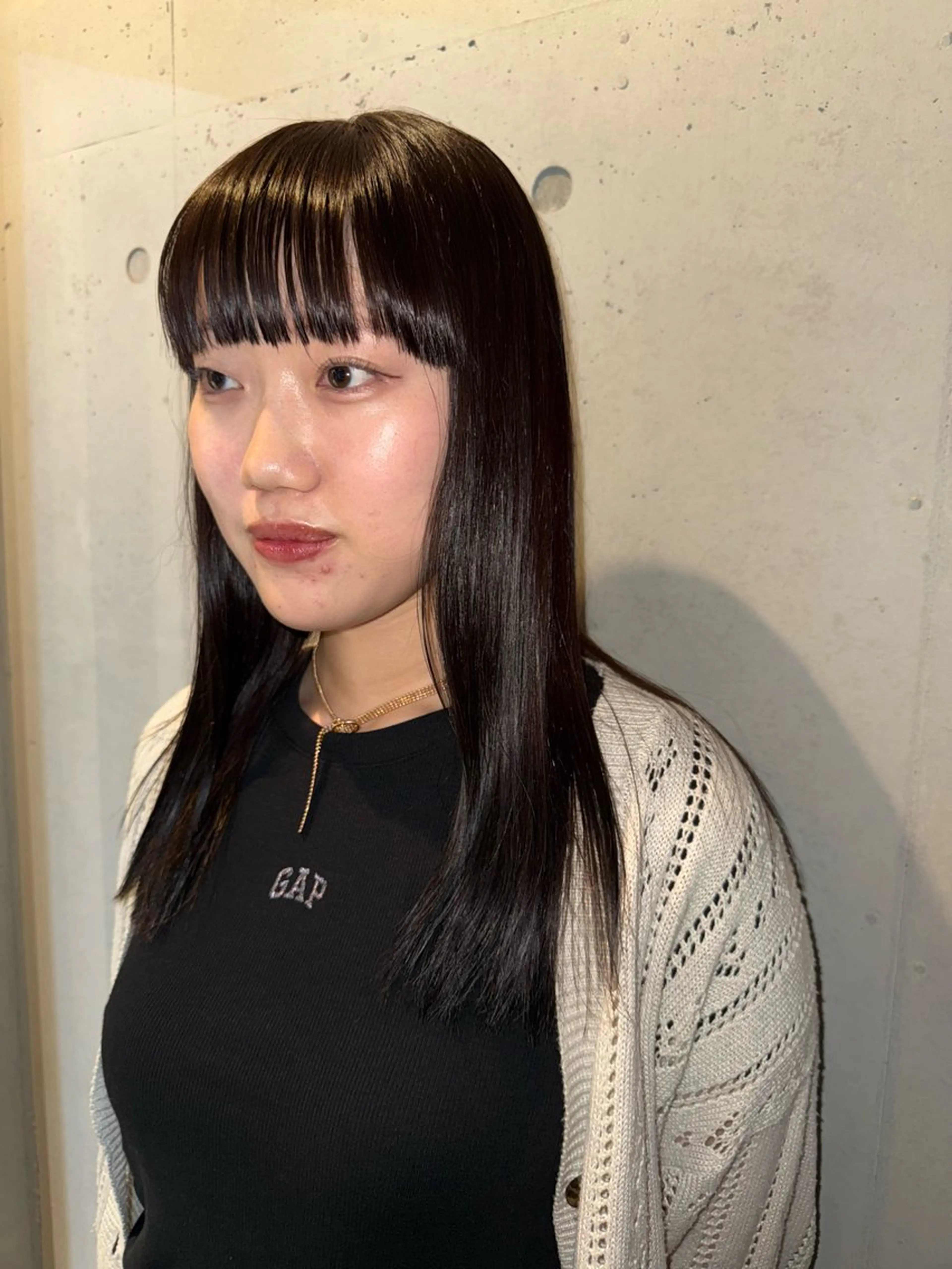 セミロング カラー 河坂 昌恵のヘアスタイル