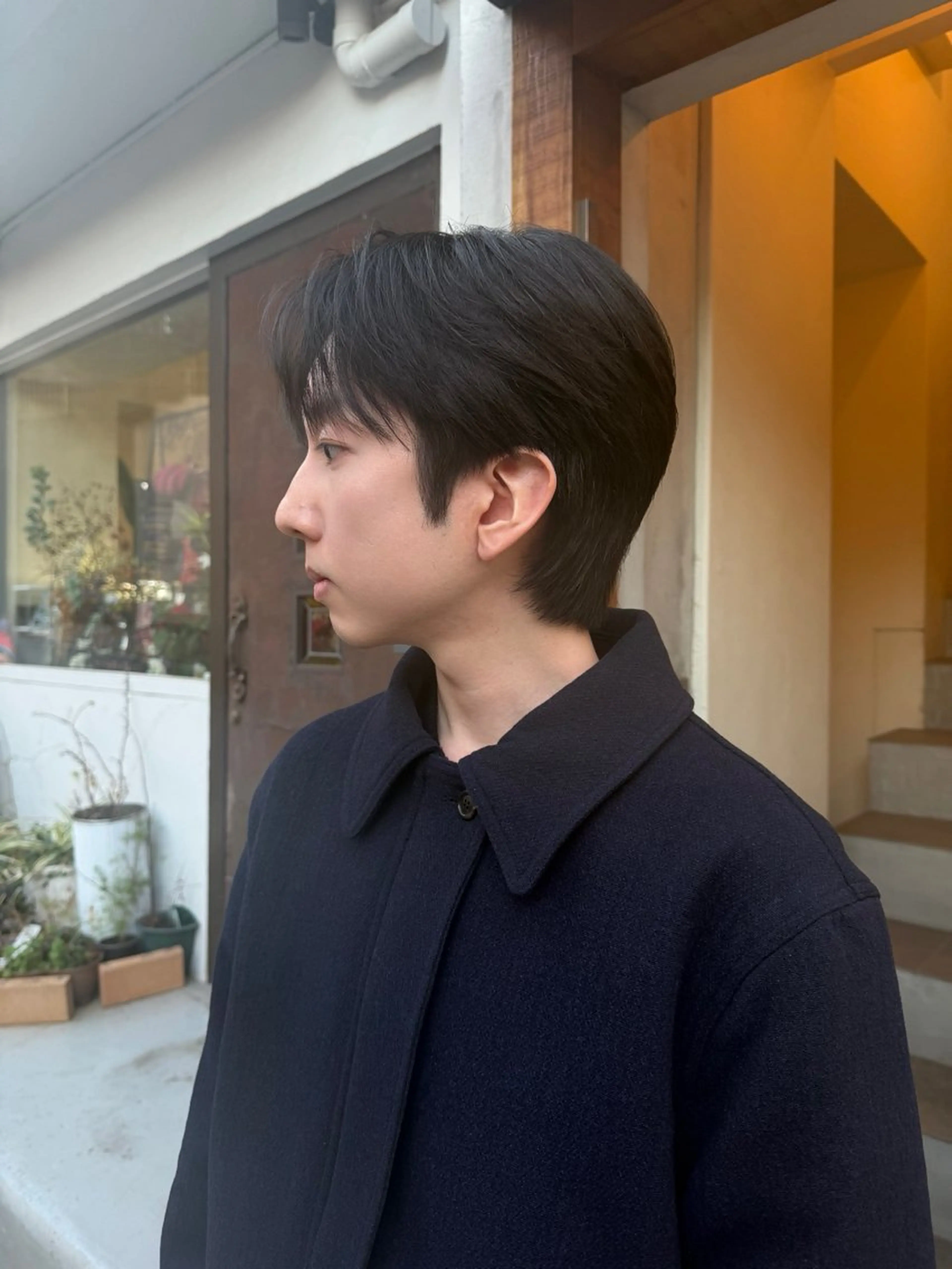 メンズ センターパート メンズ韓国風 メンズウルフカット ウルフカット カット トリートメント ヘッドスパ ヘアセット 🦮shiori アイドルオタク🦮のヘアスタイル