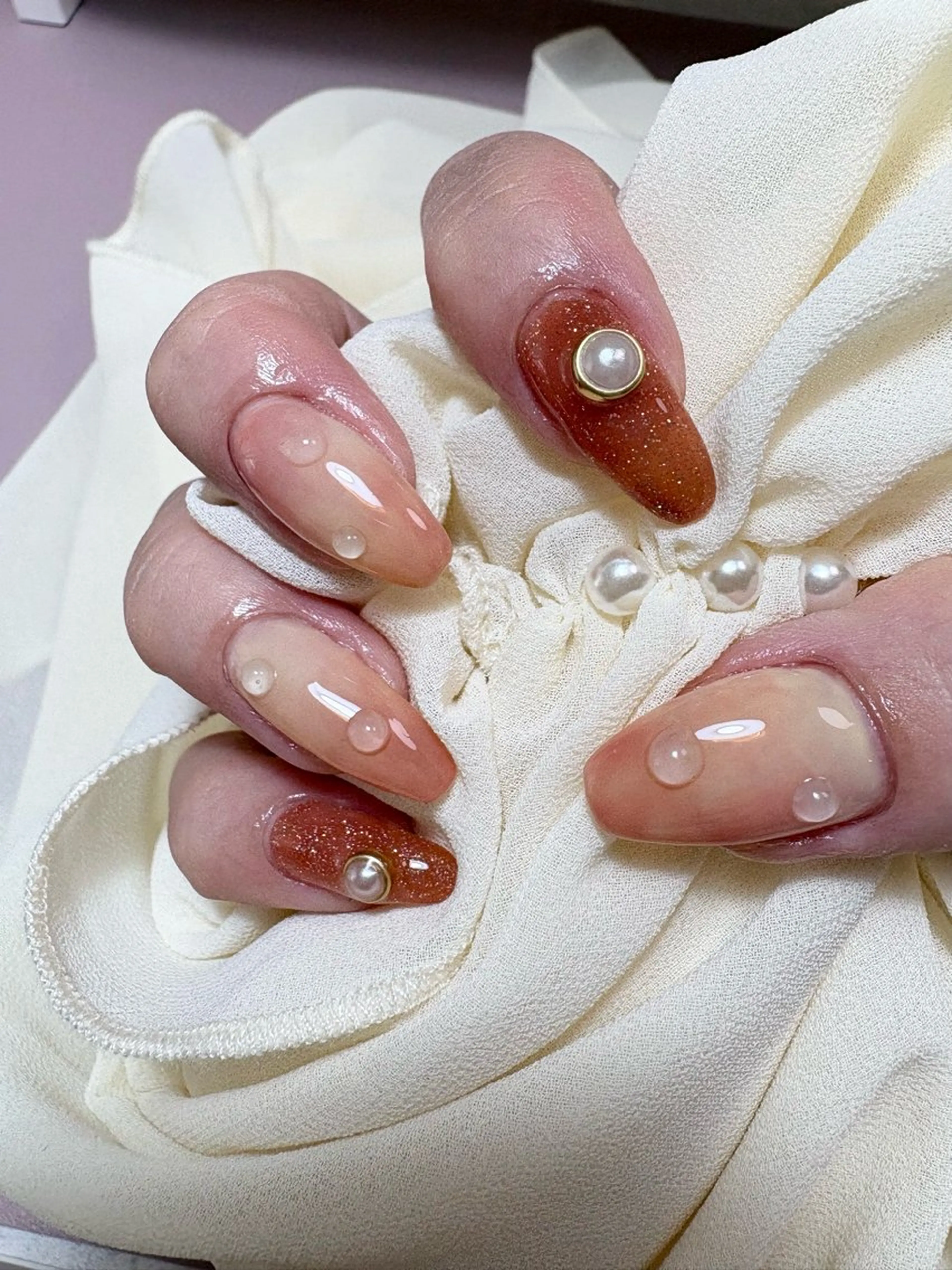 ネイル ラメ(グリッター) 持ち込み ハンドネイル ✨韓国✨nail salonLumieのネイルデザイン