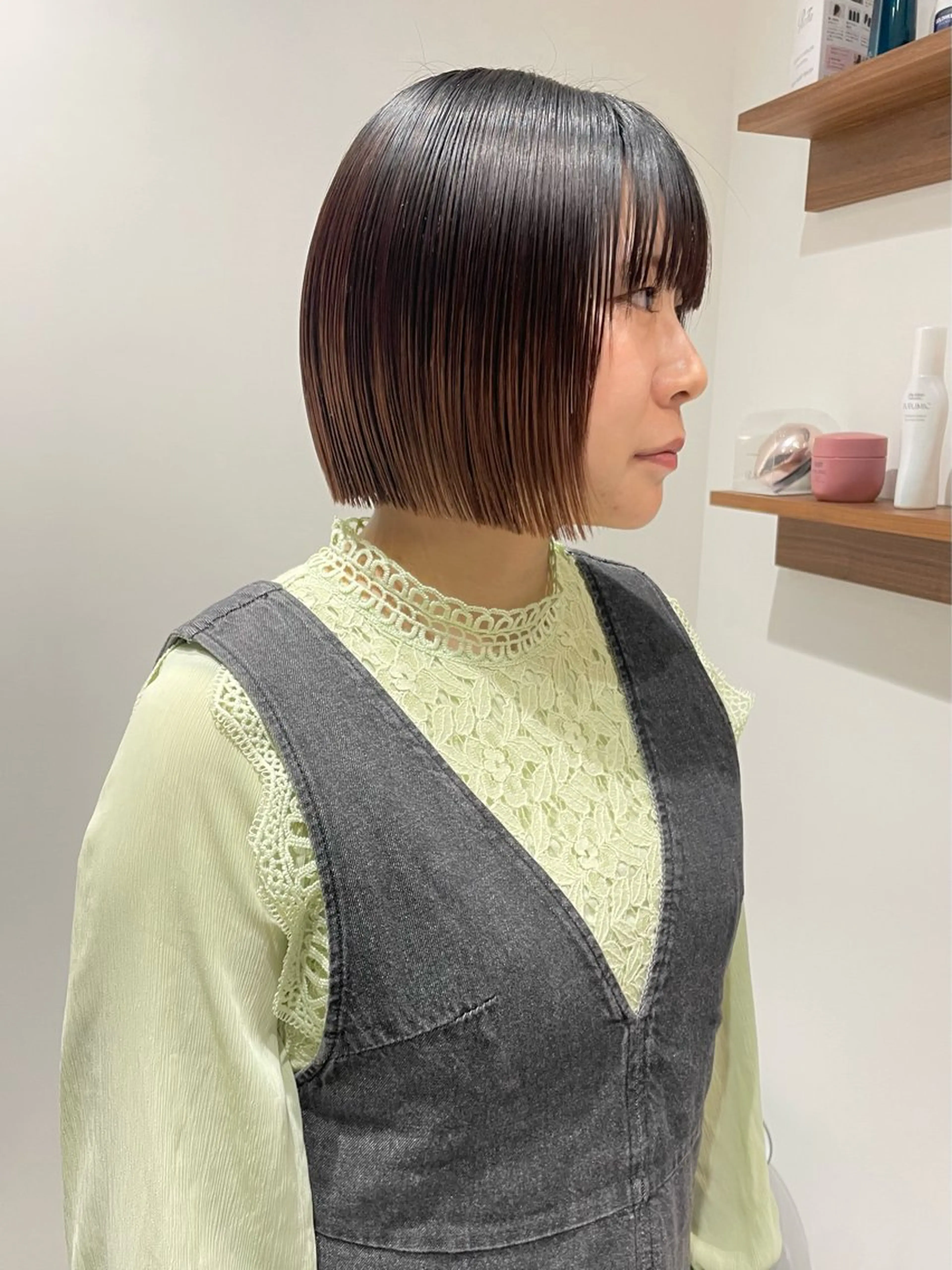 ショート ボブ SAUT銀座所属・石川玲菜/ 髪質改善ボブ/メンズのヘアスタイル