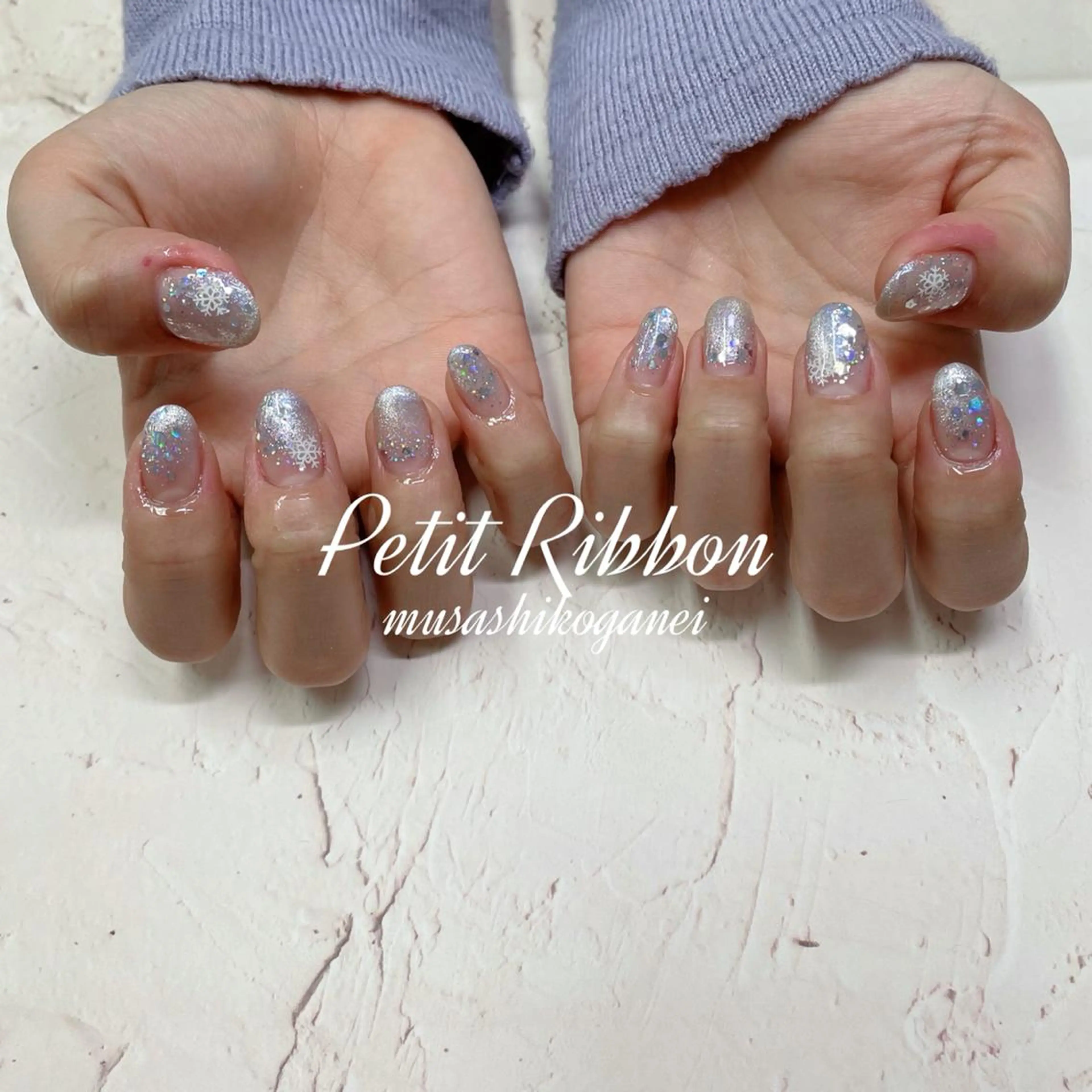 ネイル ハンドネイル ネイルPetit Ribbonのネイルデザイン