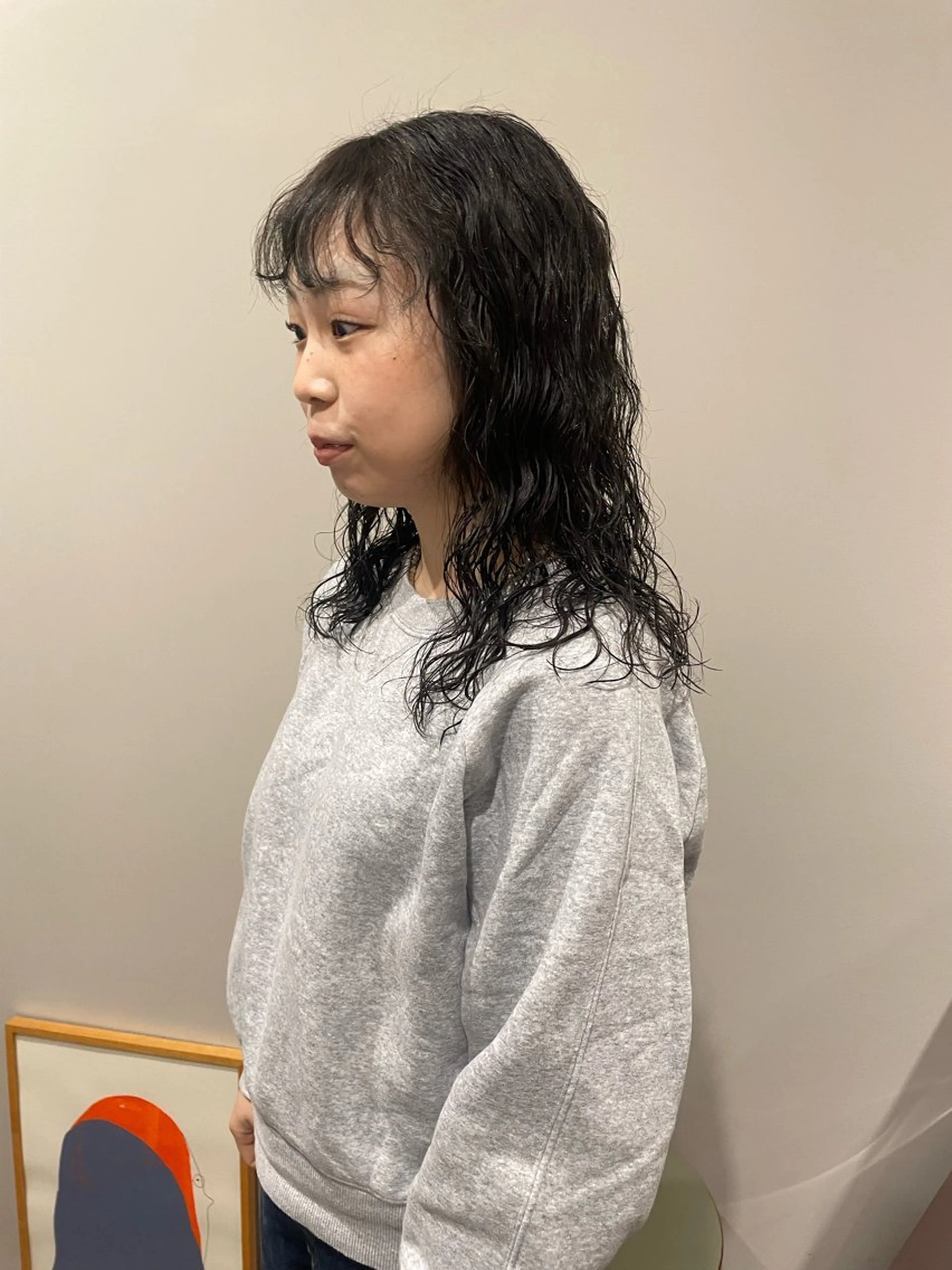 ミディアム ミディアムパーマ カット ヘアカラー パーマ CEINE loq ‪🍒なつきのヘアスタイル