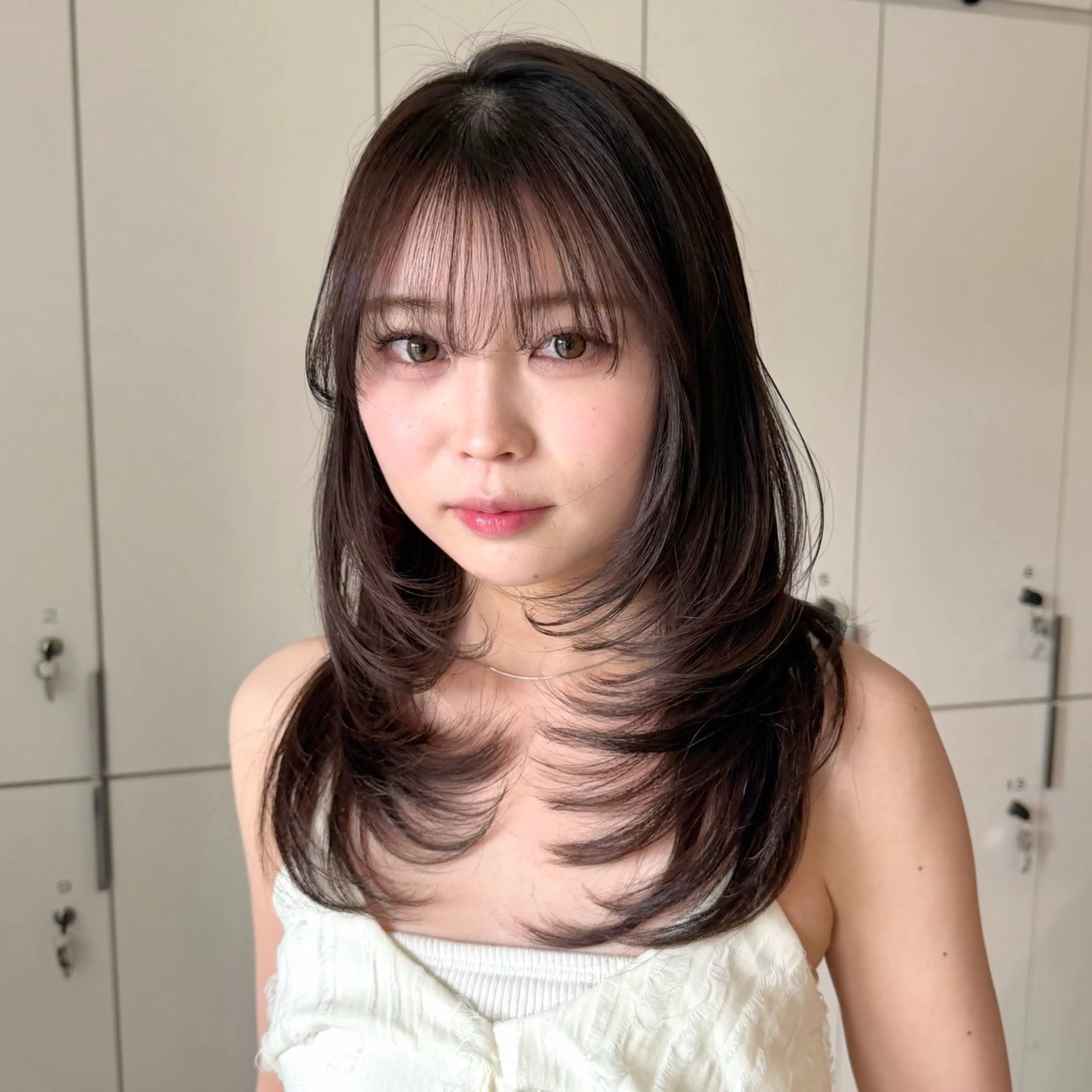 セミロング カット ヘアカラー トリートメント 韓国/ハッシュカット /レイヤー🧸‎千純のヘアスタイル