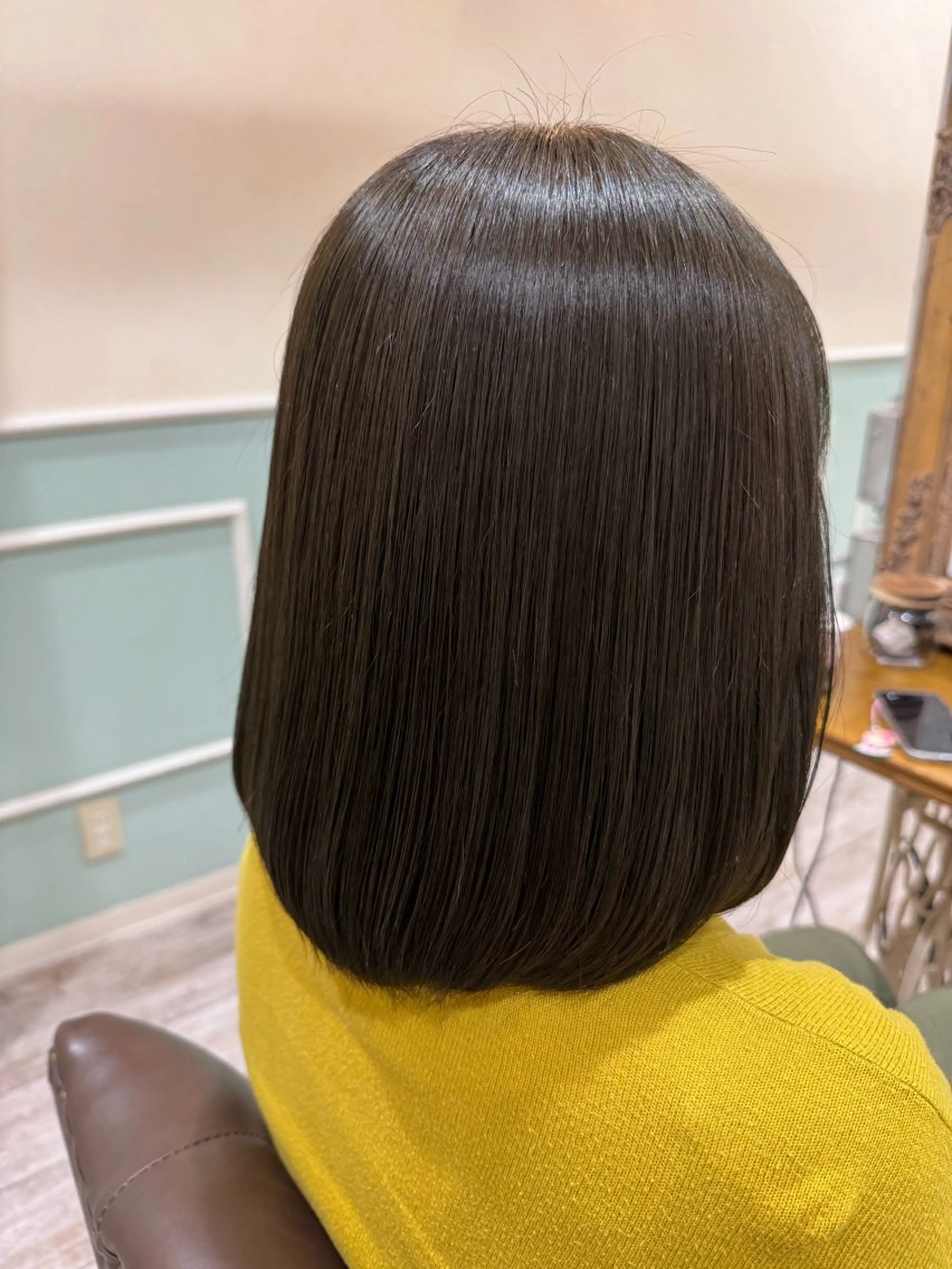 ミディアム カラー ボブ 髪質改善 カット ヘアカラー 縮毛矯正 トリートメント 新越谷noble店長 松本拓也▶◀*.のヘアスタイル