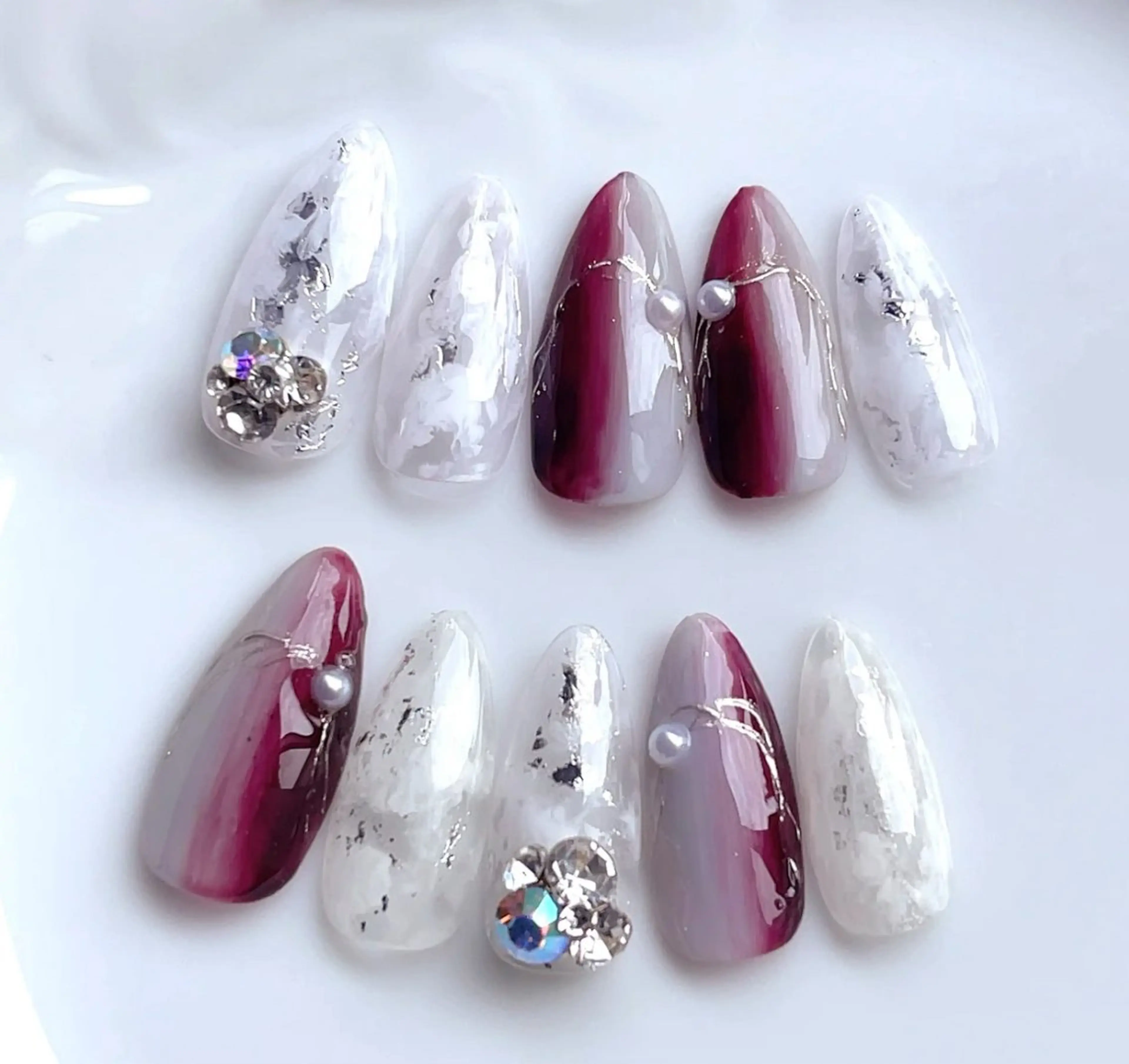 ネイル アートネイル チークネイル 長さ出し フレンチネイル ジェルネイル YK Beauty Salonのマツエク・マツパデザイン