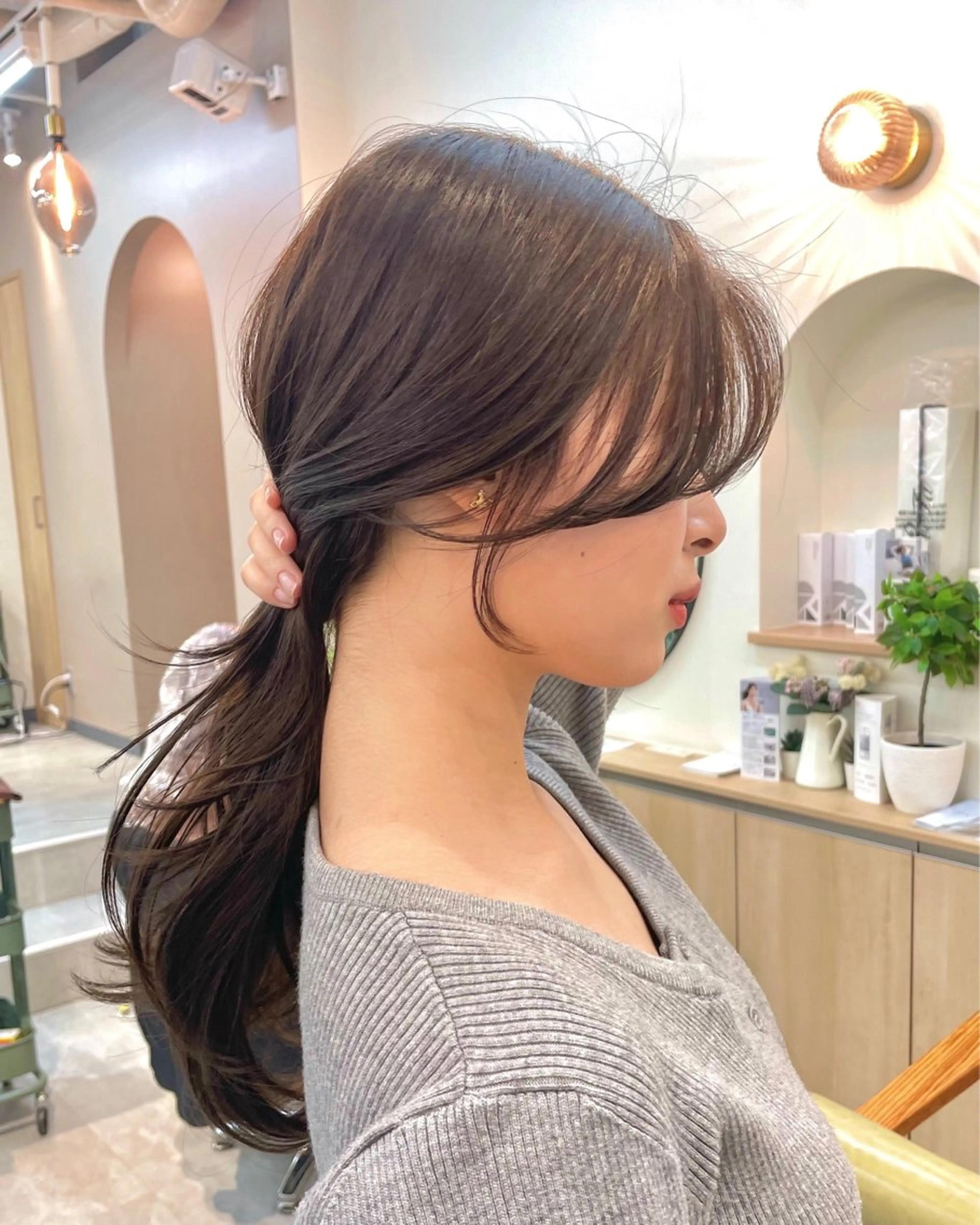 ロング カット 韓国レイヤー　船橋 徒歩5分/小川友美のヘアスタイル