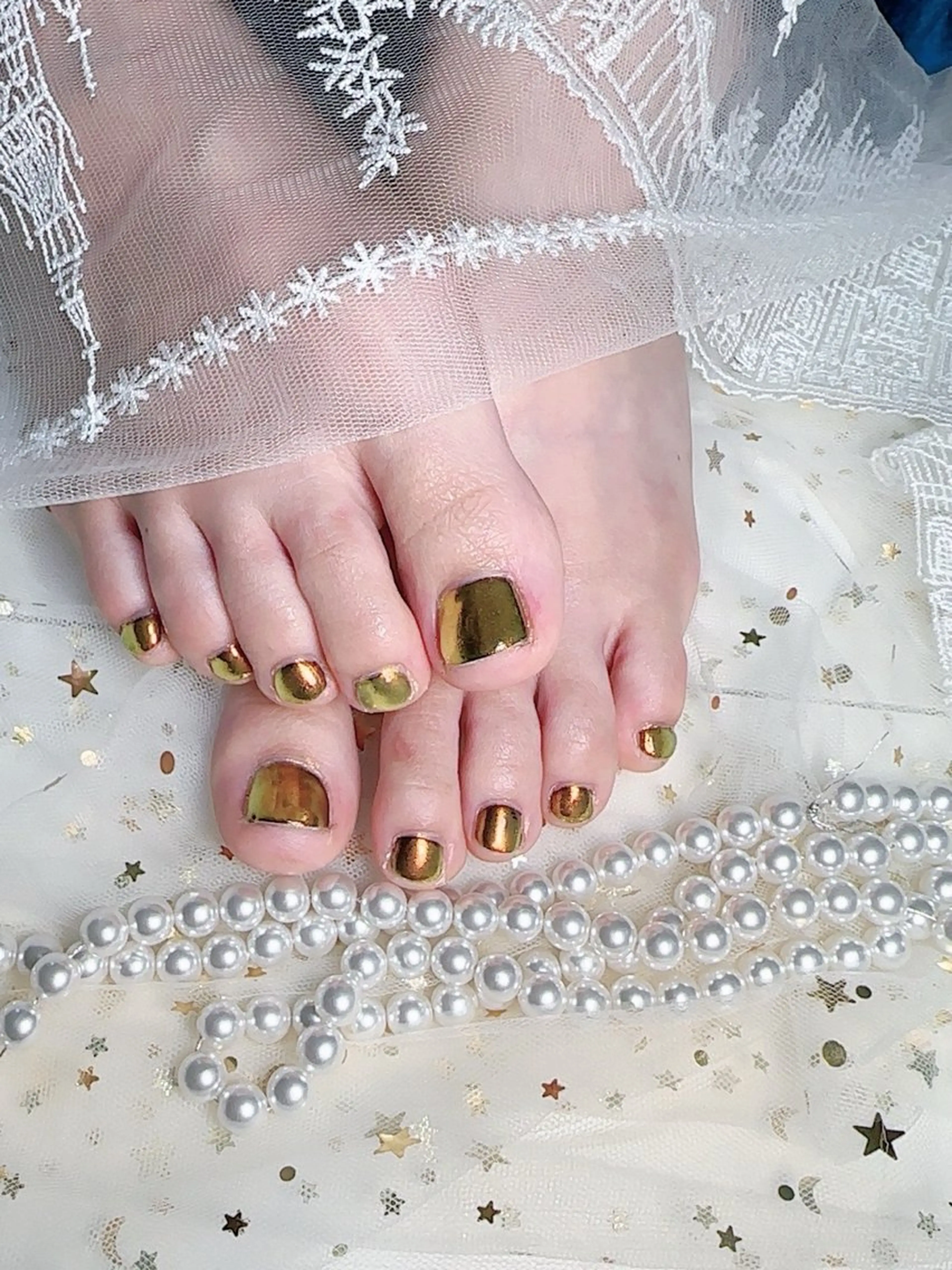 ネイル オーロラネイル 美人計ネイルサロン所属・中山 美月のネイルデザイン