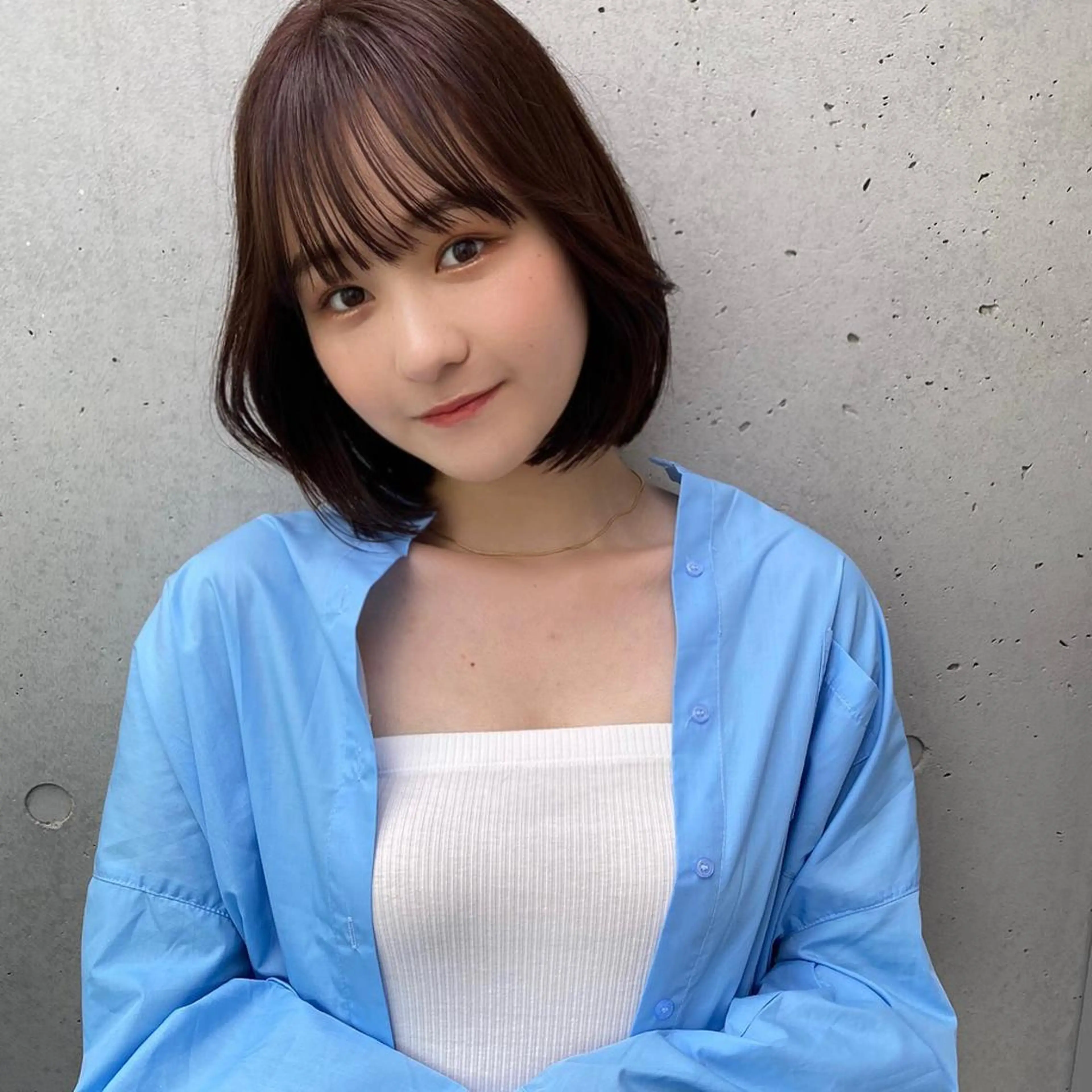 ショート ボブ レイヤーカット /透明感/千葉怜寿のヘアスタイル