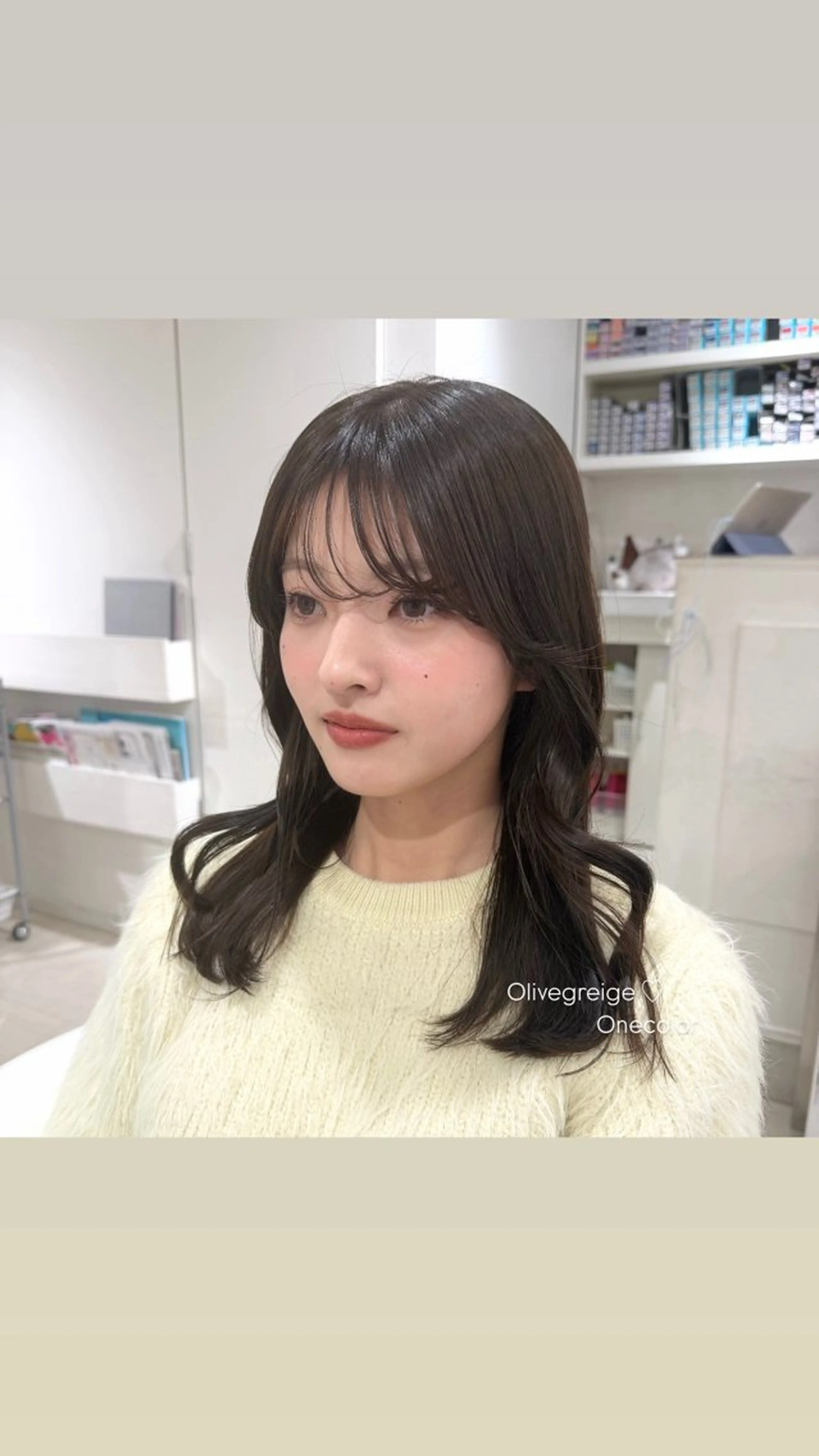 ミディアム カラー ヘアカラー ParveMix 🩶🫧入江 香名のヘアスタイル