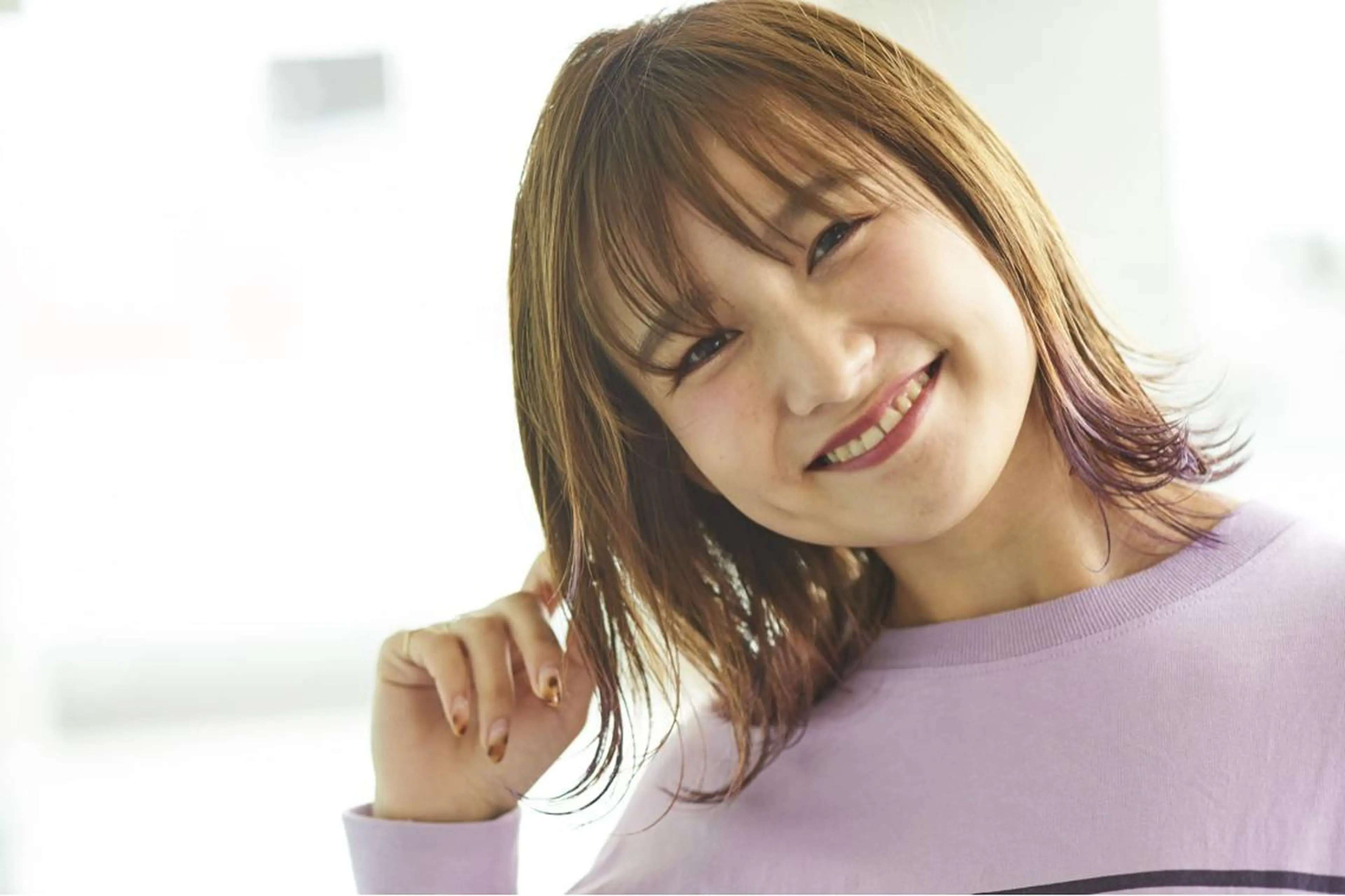 ミディアム カラー 髪質改善/縮毛矯正 ツヤ髪🩷さつきのヘアスタイル