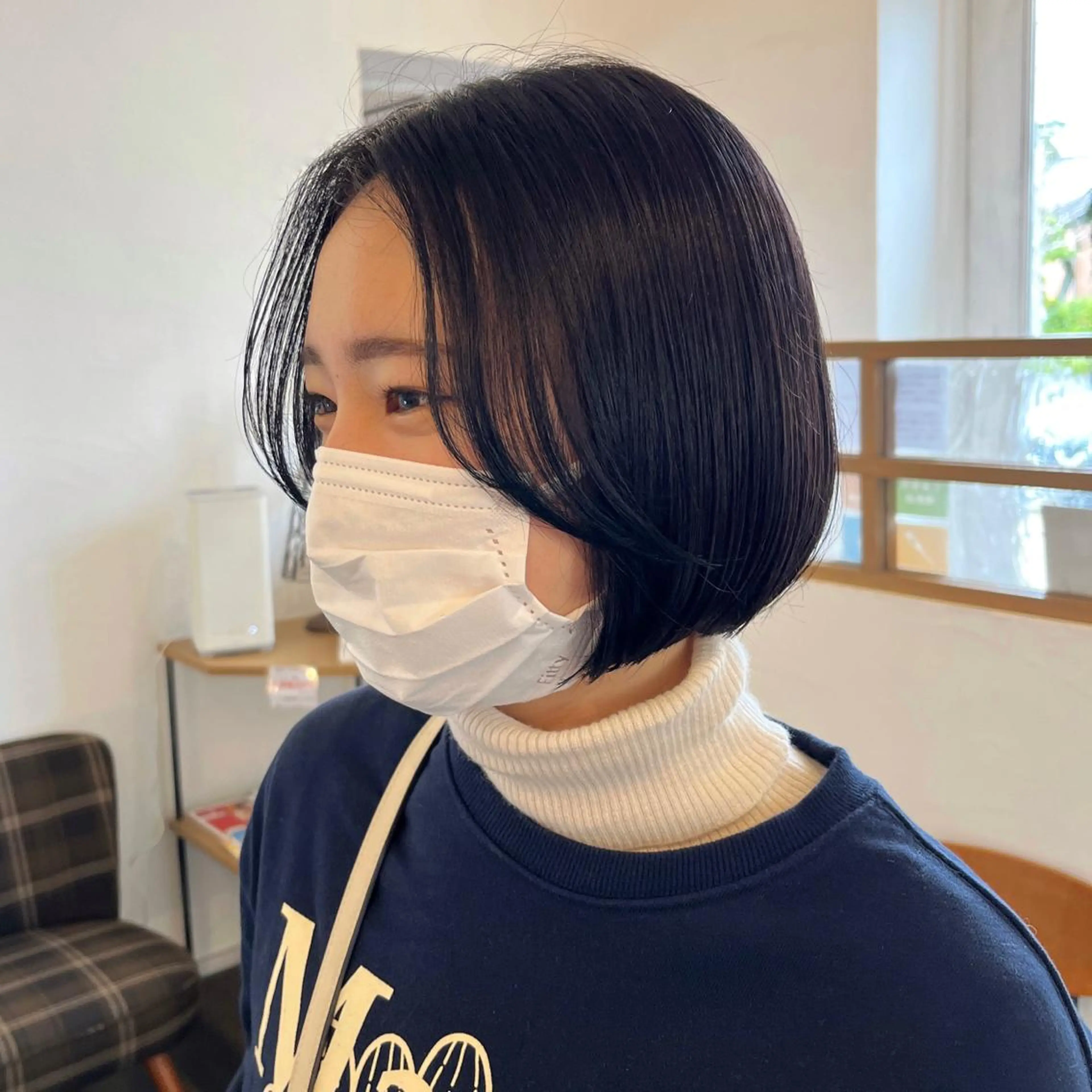 ミディアム カラー 黒髪 ボブ 伊藤ゆかり/髪質改善 /透明感カラーのヘアスタイル