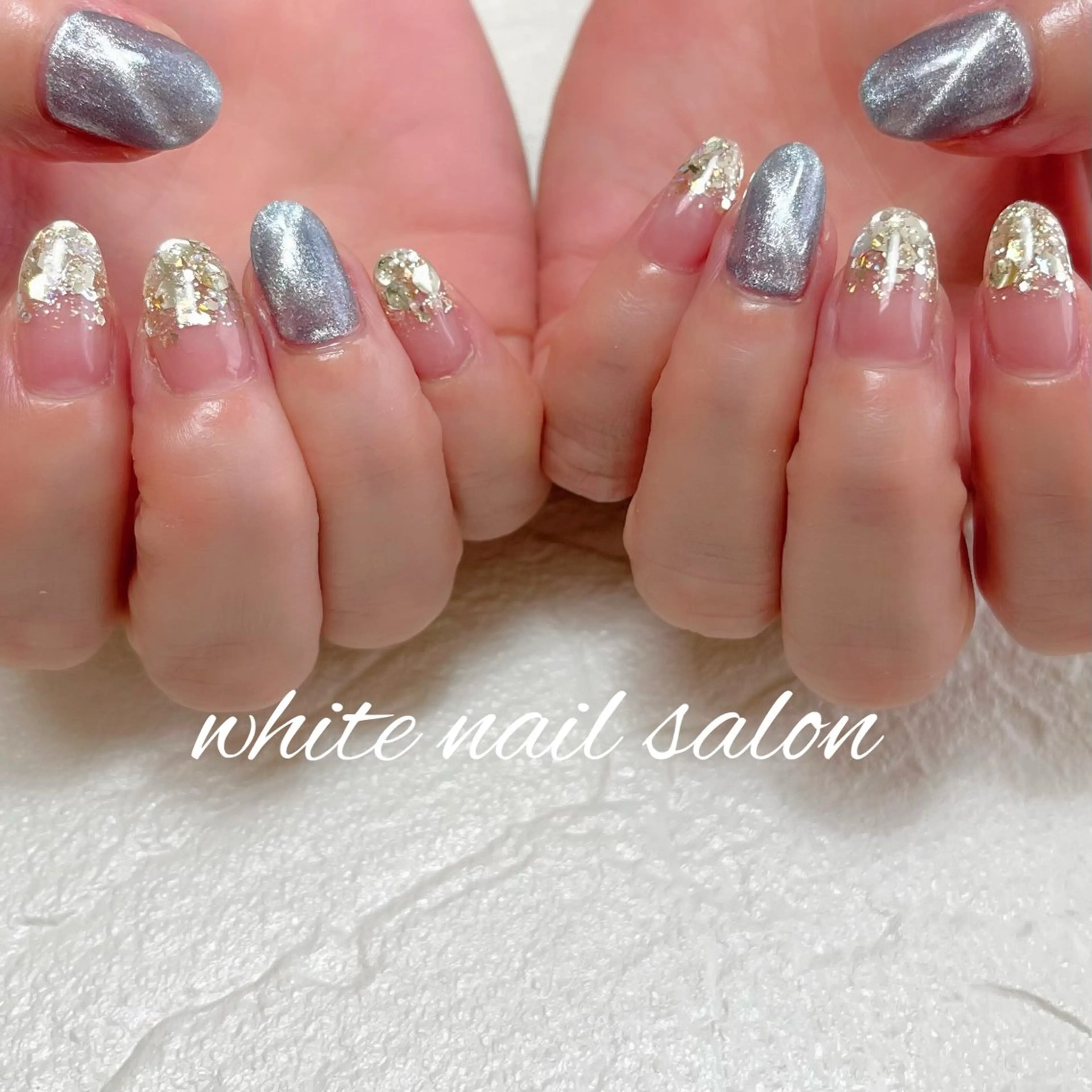 ネイル ラメ(グリッター) ハンドネイル white nail salonのネイルデザイン