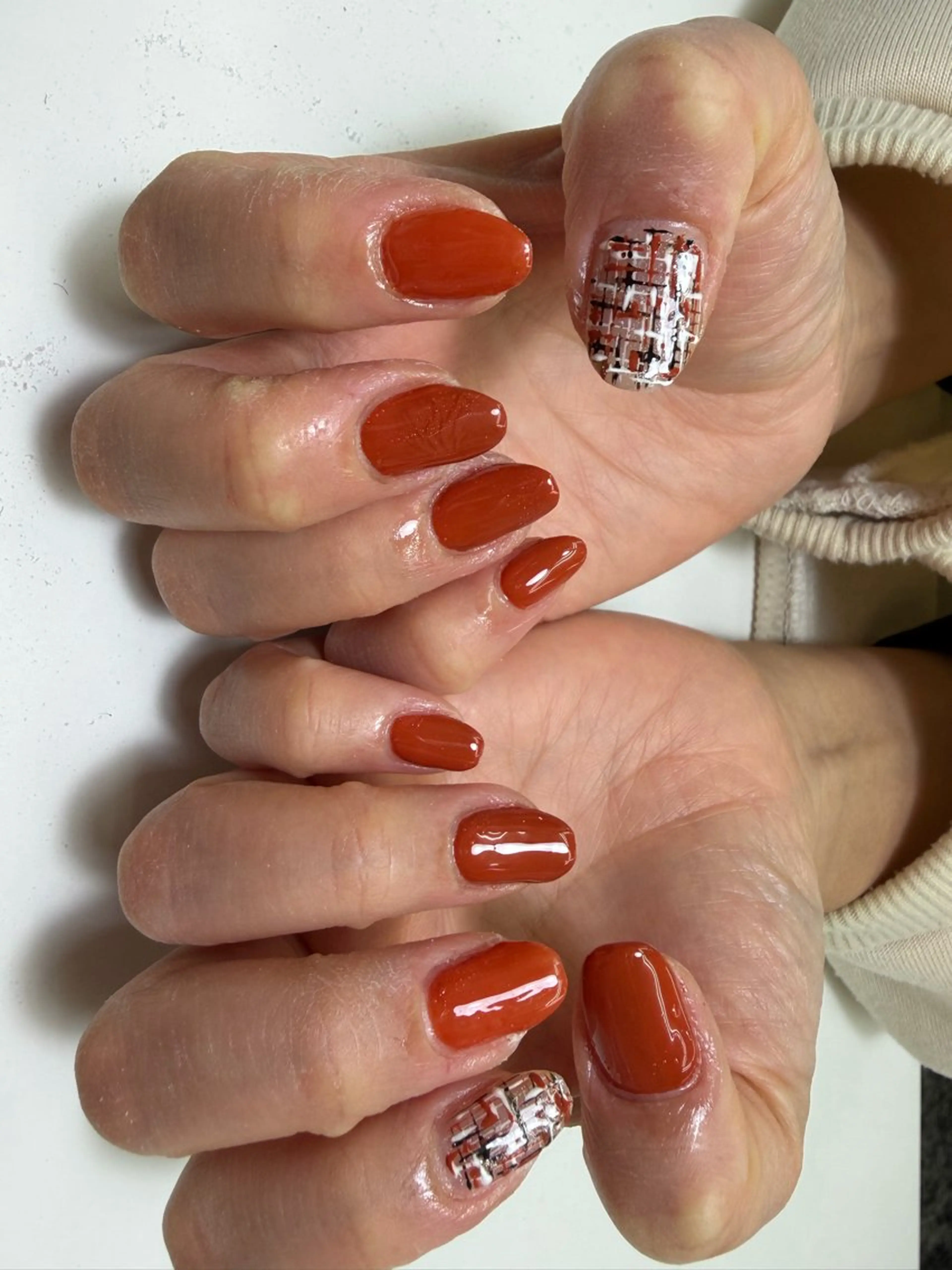 ネイル ツイードネイル クイーンステラ所属・眞鍋 歩のネイルデザイン