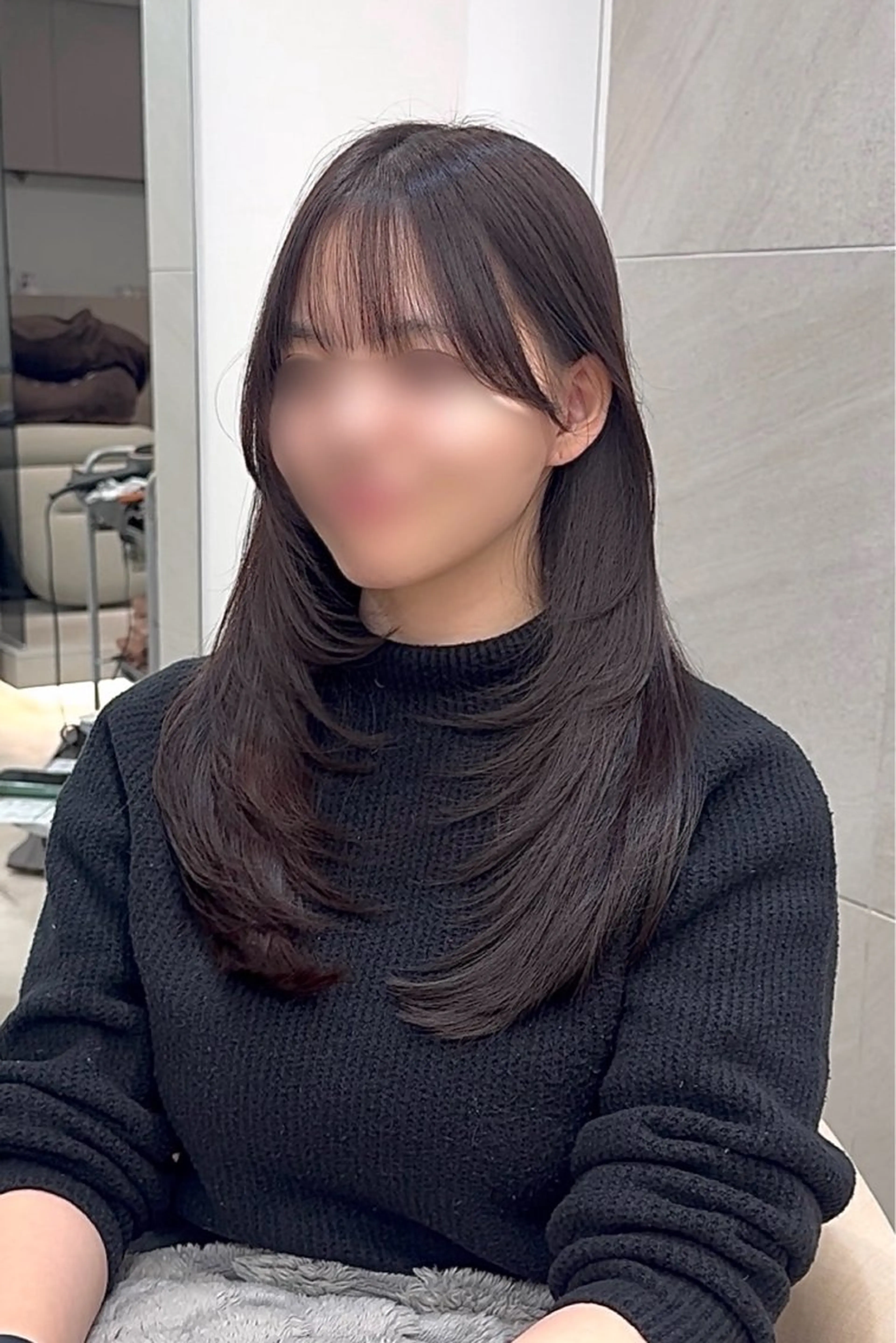 ロング カラー パーマ ヘアアレンジ カット ヘアカラー トリートメント ヘアセット パク・ボミン小野リエ 韓国ハーフ🦊のヘアスタイル