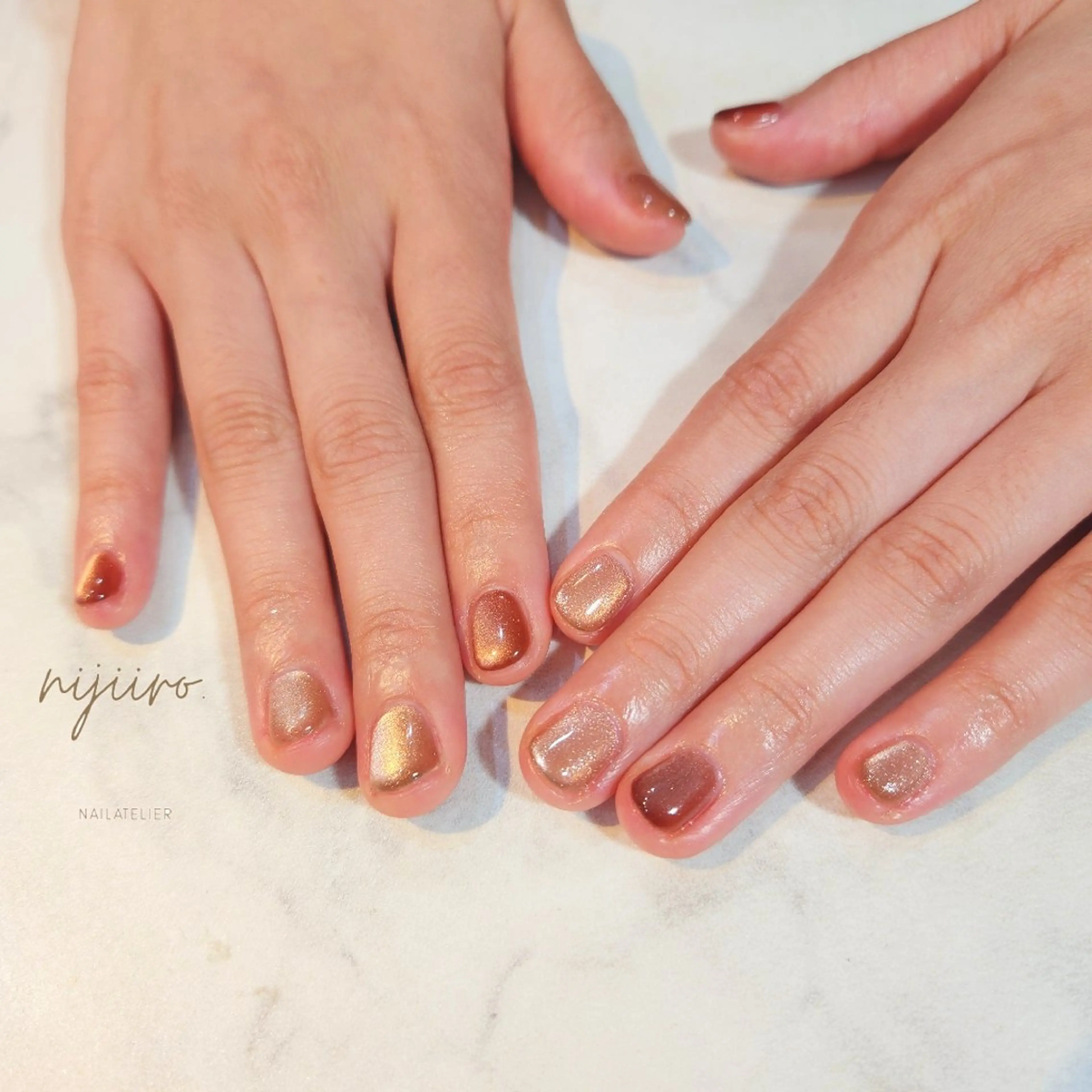 ネイル ハンドネイル nailatelier nijiiro.所属・nijiiro🌈 サトウのネイルデザイン