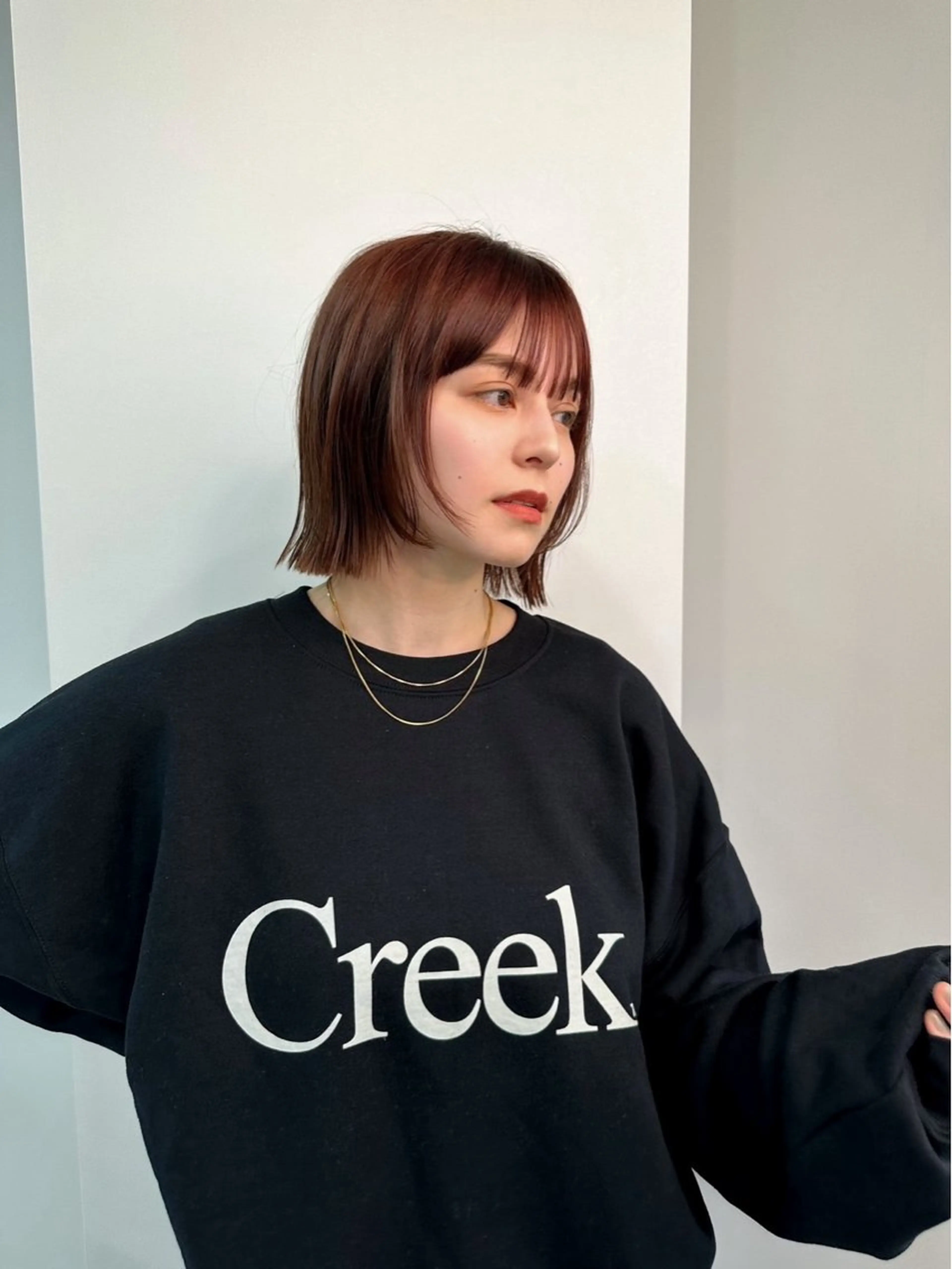 ショート カラー イルミナカラー ボブ カット ヘアカラー パーマ＊ 顔まわり似合わせのヘアスタイル