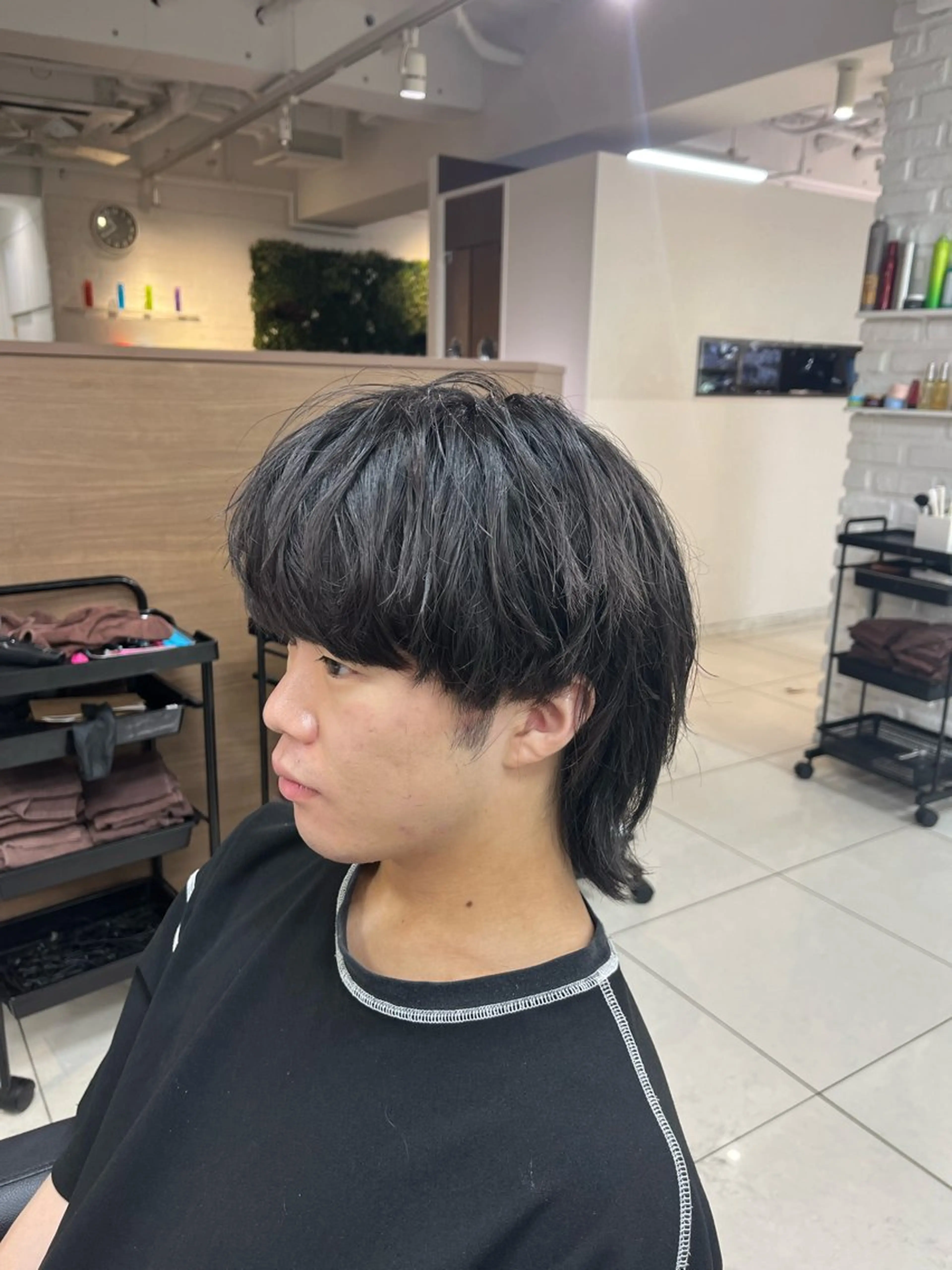 ミディアム メンズ メンズウルフカット ウルフカット カット メンズパーマ職人 パーマ🔥ritaのヘアスタイル