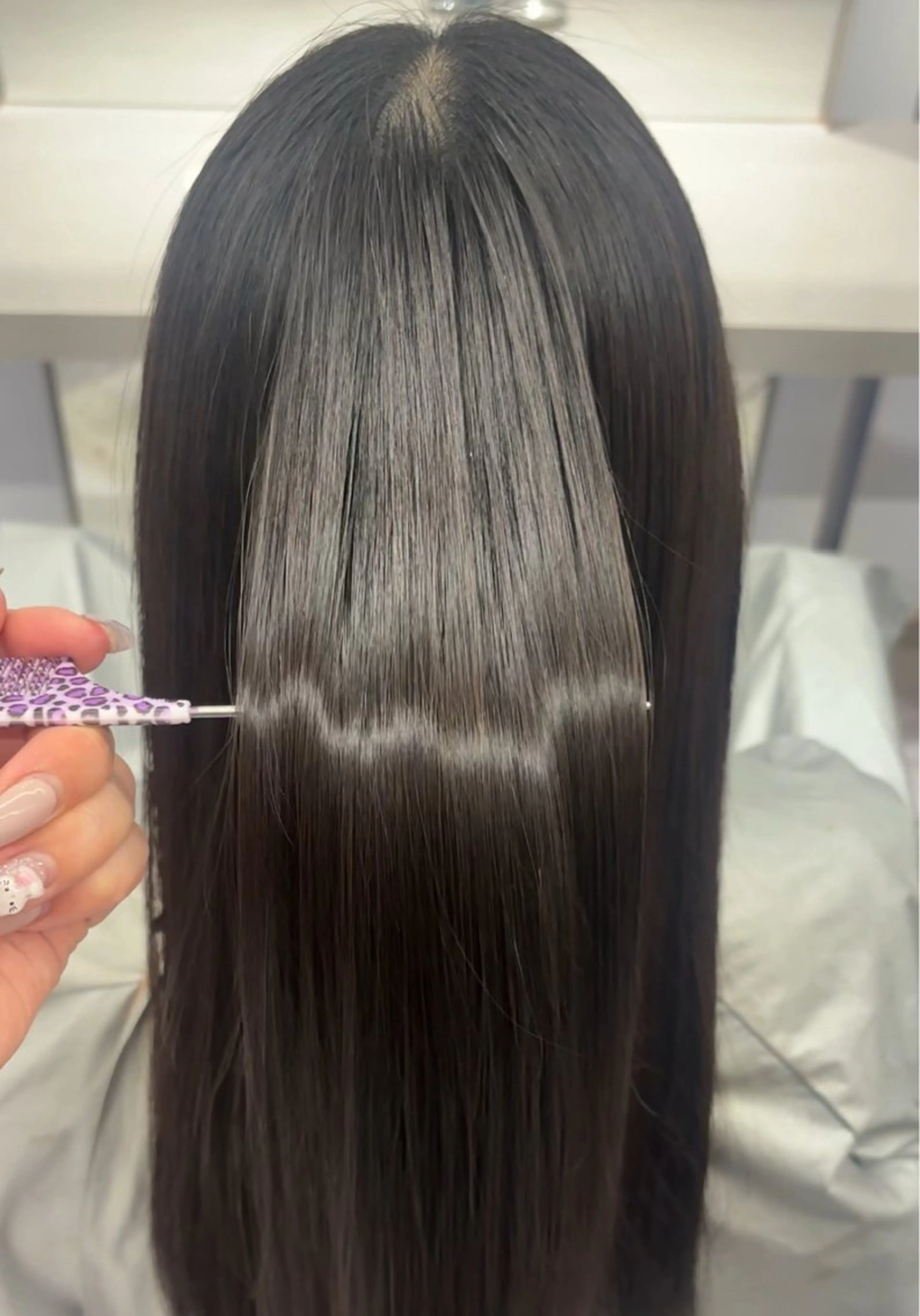 セミロング 縮毛矯正 縮毛矯正 トリートメント EIGHT ／SHU🩶のヘアスタイル