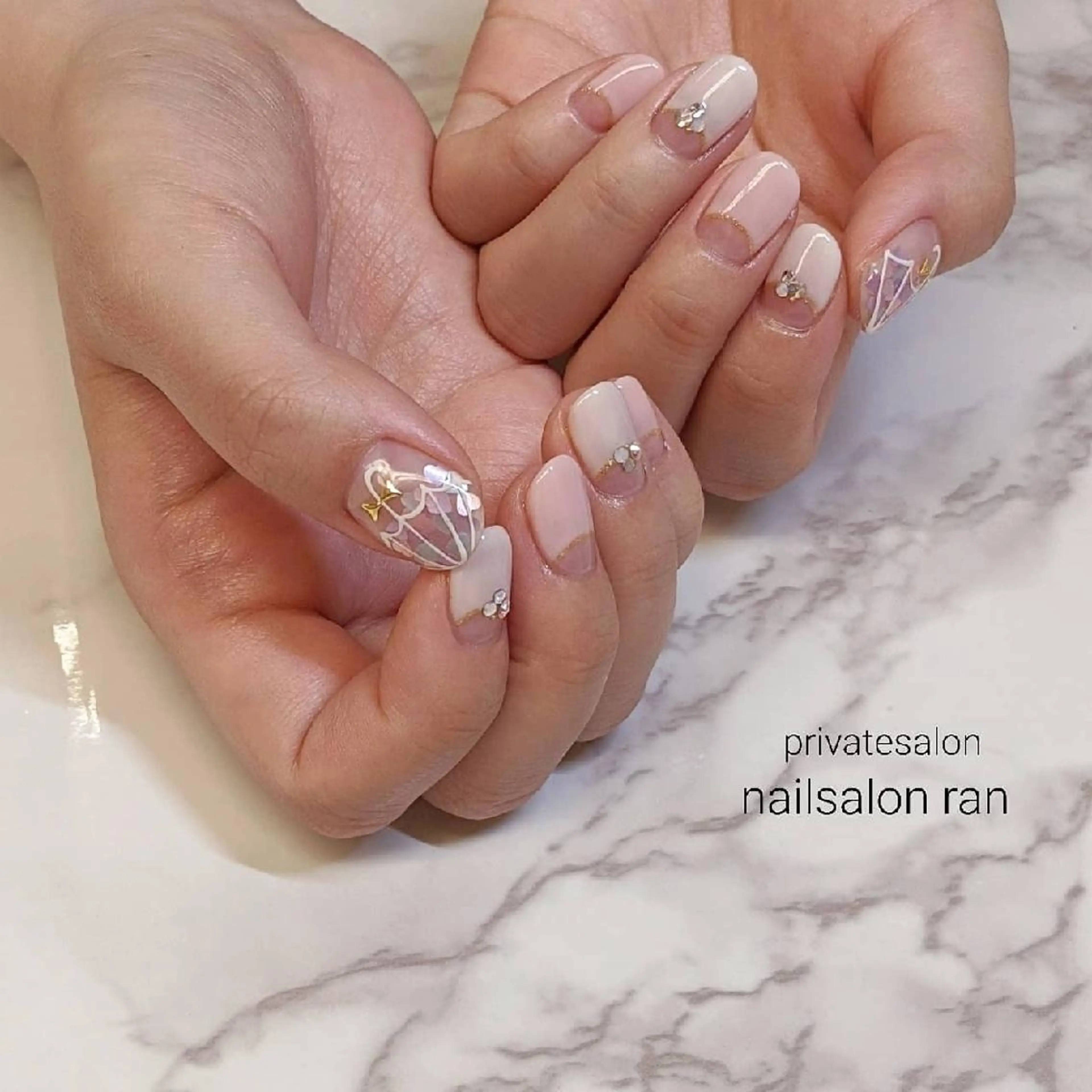 ネイル アートネイル フットネイル ミラーネイル ニュアンスネイル nailsalon ranのネイルデザイン