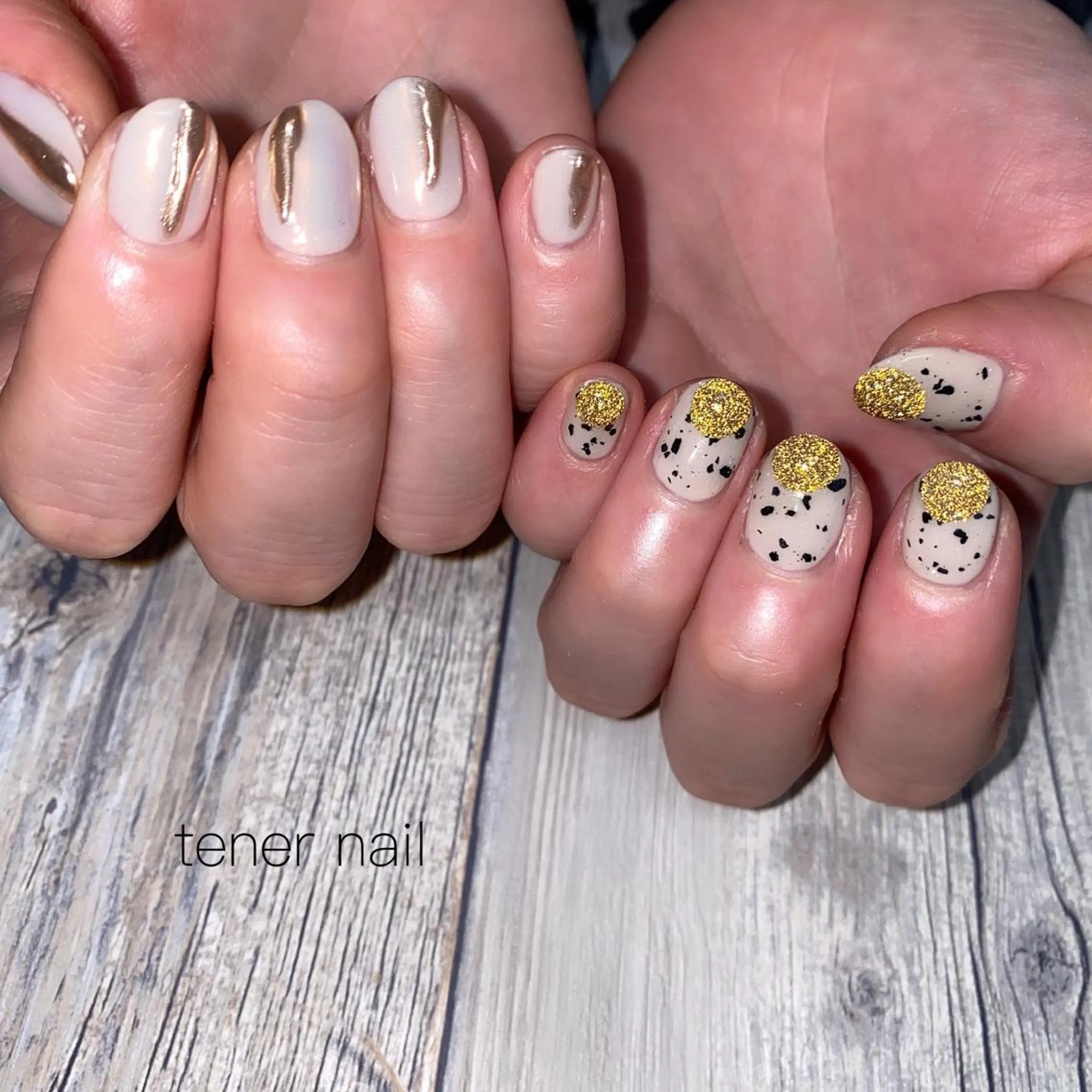 ネイル フラッシュネイル フレンチネイル ラメ(グリッター) ぷっくりネイル tener  nail  テネルネイル所属・テネルネイル tener nailのネイルデザイン