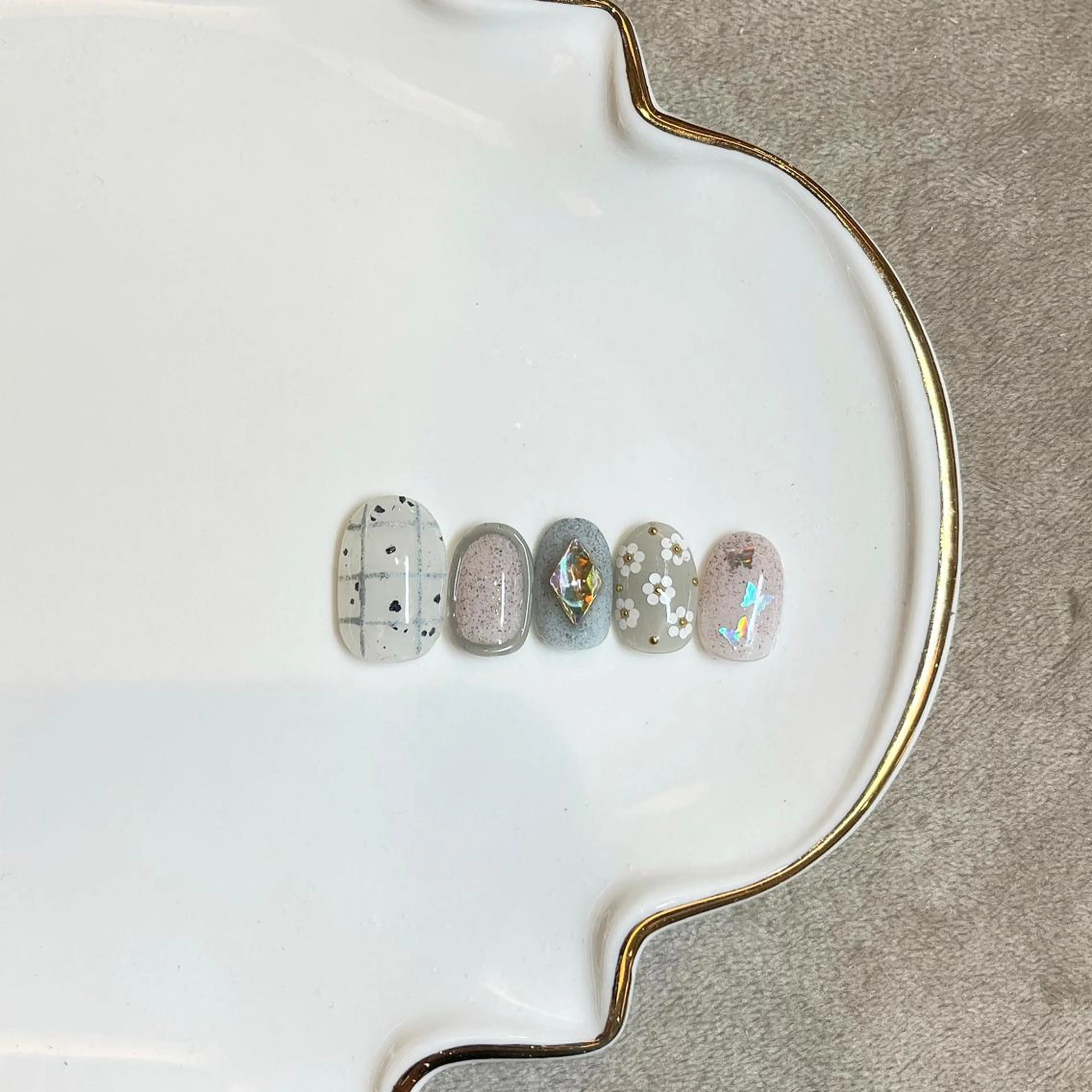 ネイル ジェルネイル パステルネイル 春ネイル フリーランス¨̮⃝ ネイリストOKADAのネイルデザイン