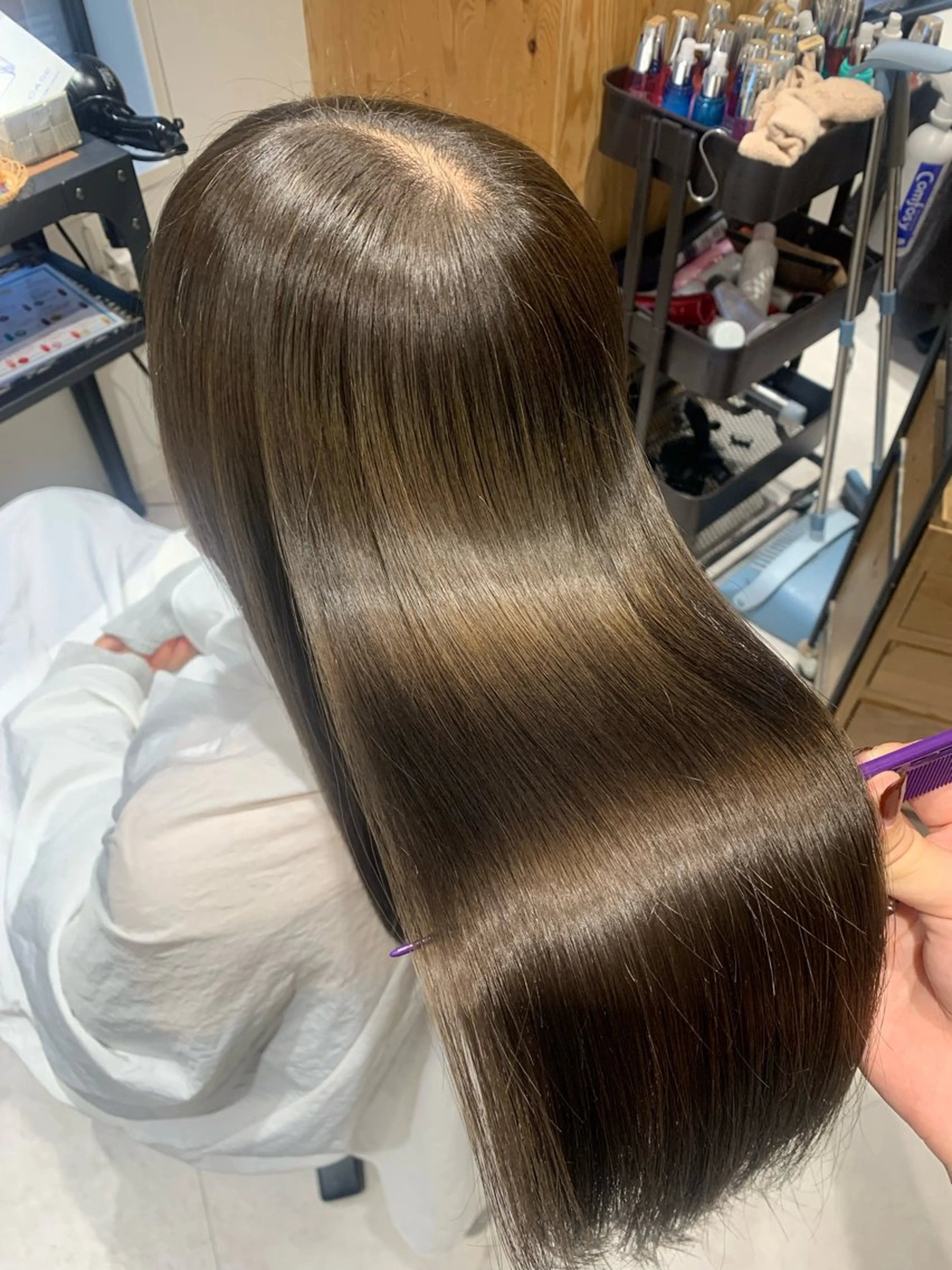 セミロング ハイトーン/ラベンダ ー/ユイナ🪄のヘアスタイル