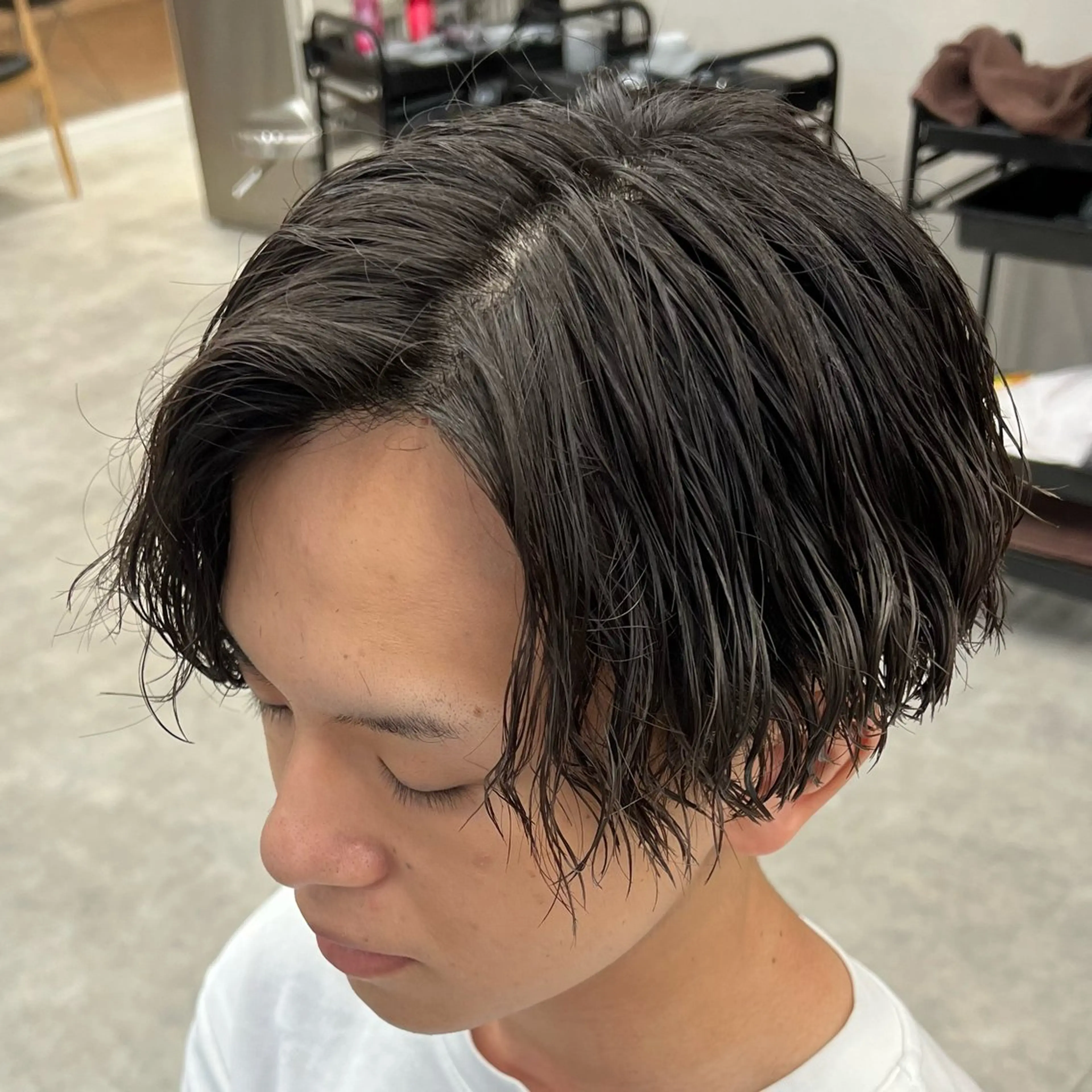 ショート パーマ メンズ カット パーマ メンズパーマ/波巻き 新潟/万代/夏芽🎀のヘアスタイル