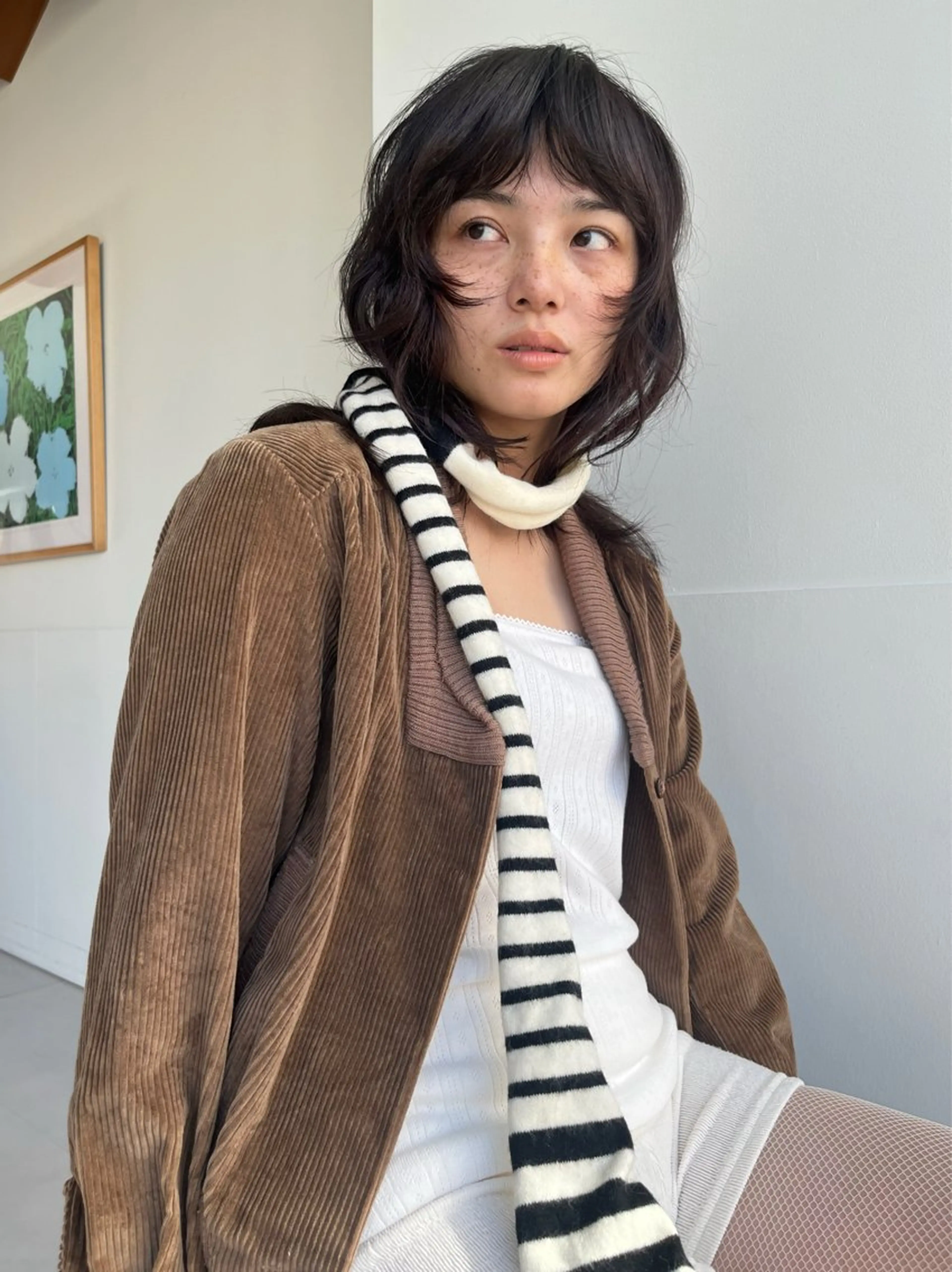 ロング カラー カット ヘアカラー 似合わせレイヤー🍏 ★パーマ/ののかのヘアスタイル