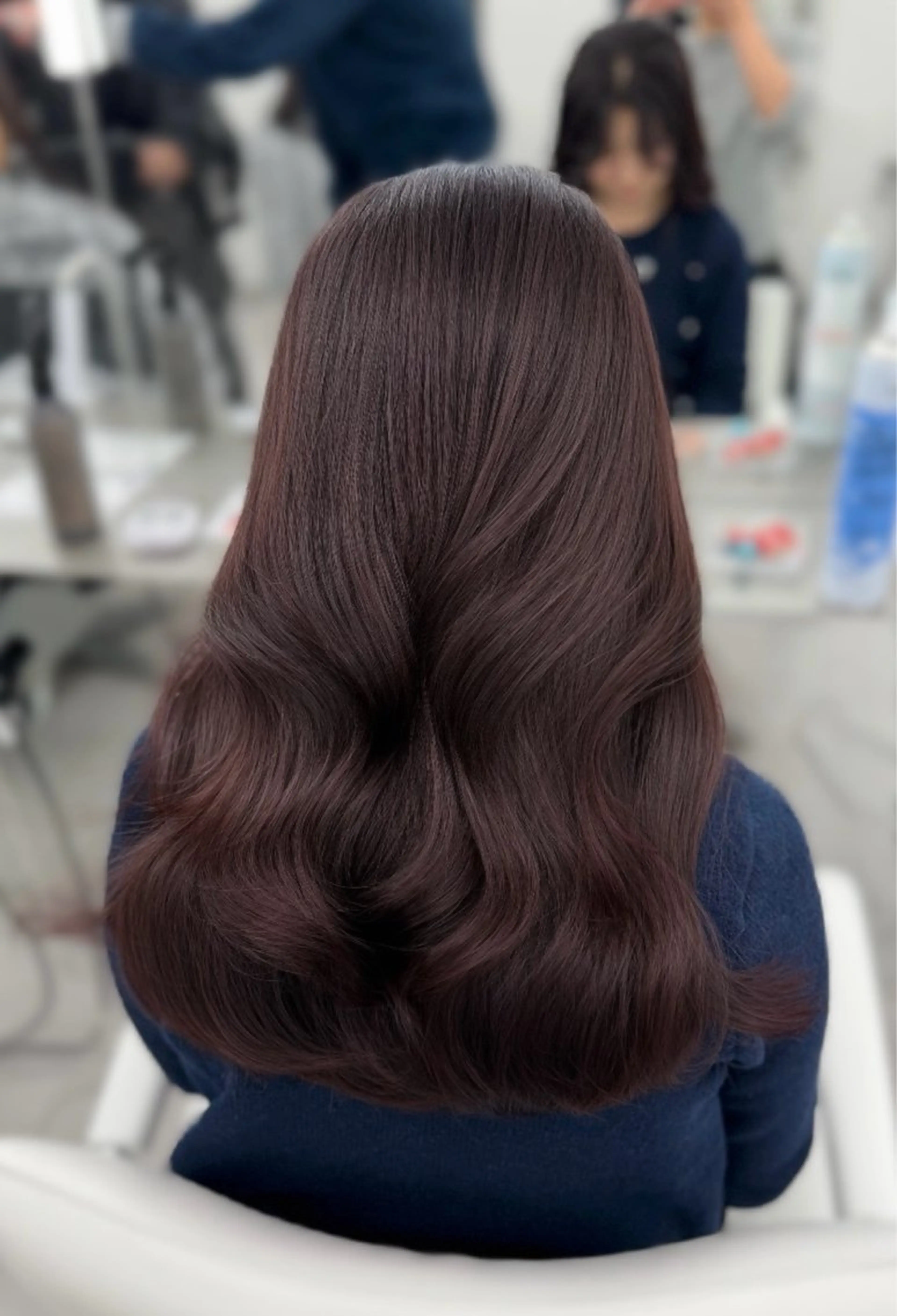 ロング カラー ブラウンカラー ピンクカラー ピンクブラウン カット ヘアカラー トリートメント 韓国ヘア/顔周り ヘアセット/加藤優里のヘアスタイル